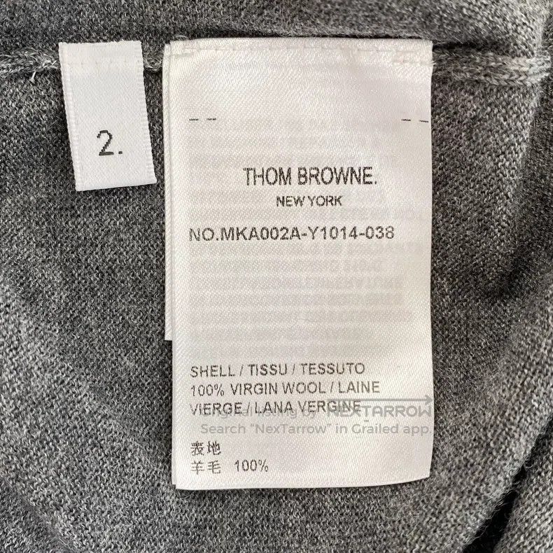 Thom Browne Thom Browne Grey Crewneck Knit Sweater Size US M / EU 48-50 / 2 - 8 Thumbnail
