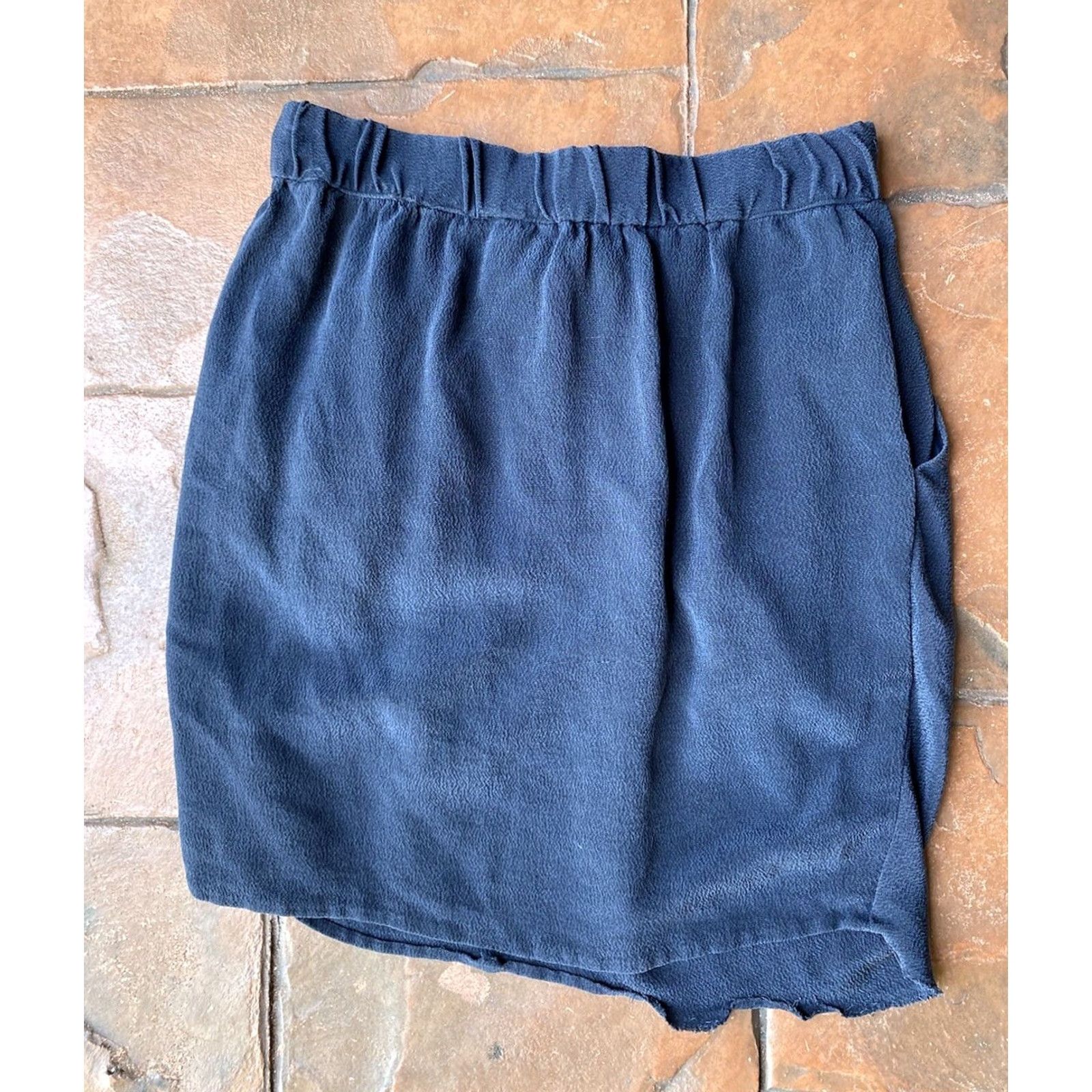 3.1 Phillip Lim 3.1 Phillip Lim Silk Mini Skirt Womens 2 Navy Blue Pockets Skirt Short Fall Summer Spring Winter Womens Size 26" / US 2 / IT 38 - 3 Thumbnail