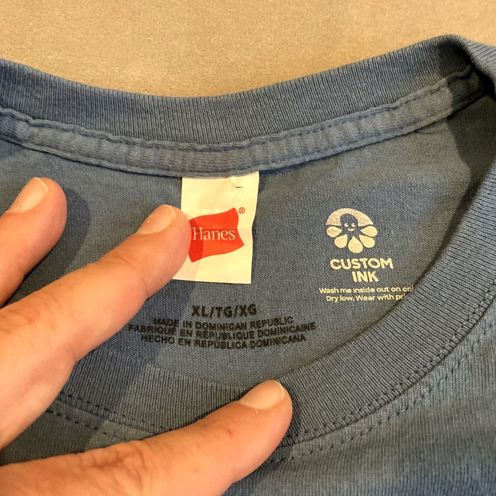 Hanes Awesome Hanes Alpha Phi Delta XL Blue Double Sided Shirt Size US XL / EU 56 / 4 - 3 Thumbnail