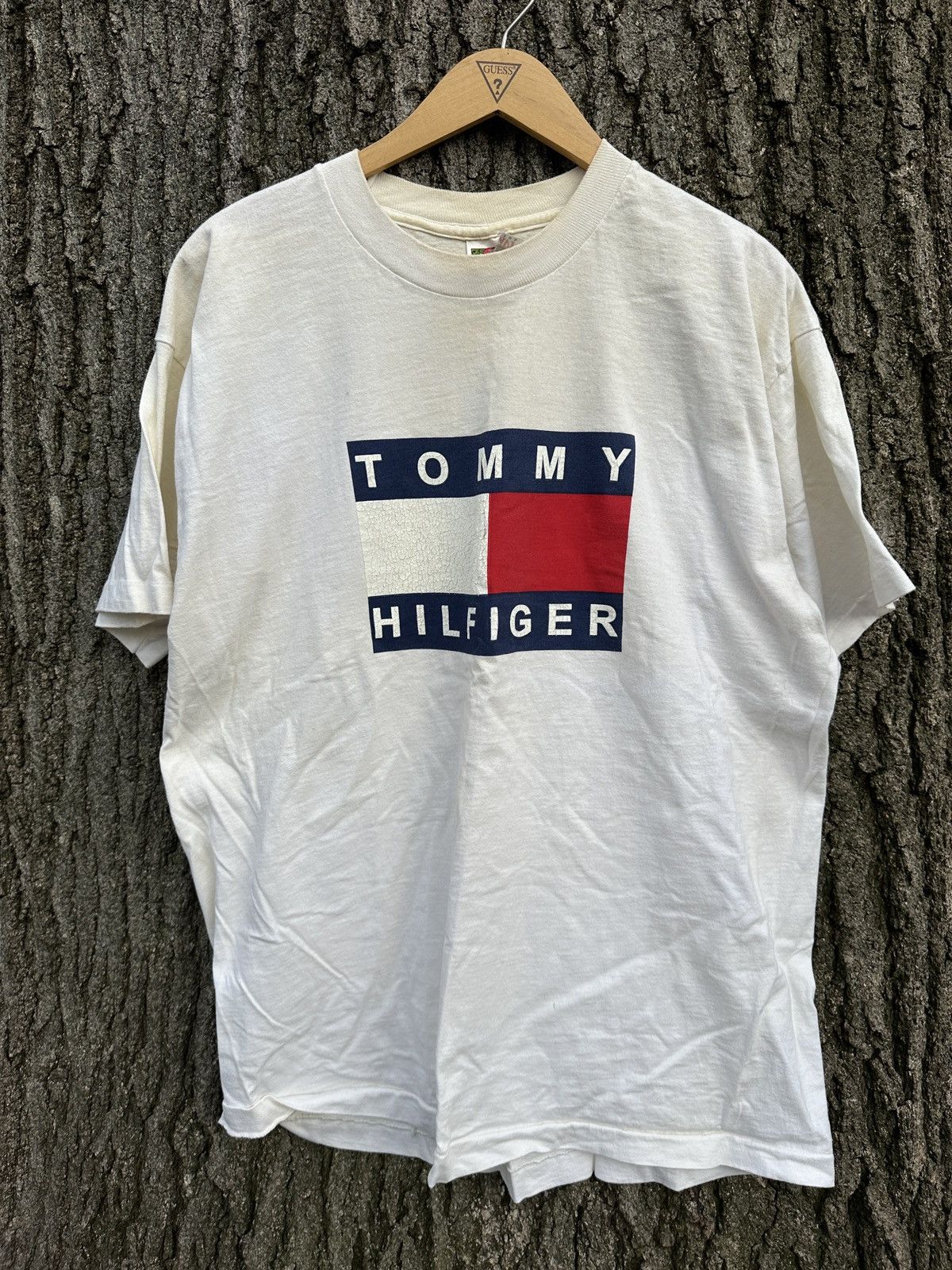Fruit Of The Loom × Tommy Hilfiger × Vintage Vintage Single Stitch Tommy Hilfiger T Shirt Size US XL / EU 56 / 4 - 1 Thumbnail