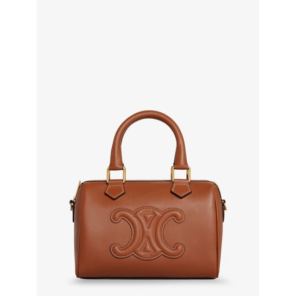Celine CELINE Boston Small Brown Leather Top Handle Bag New Size ONE SIZE - 4 Thumbnail