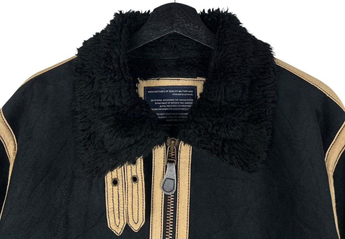 Alpha Industries Vintage Alpha Industries Suede Shearling Aviator Jacket B-3 Size US XL / EU 56 / 4 - 6 Thumbnail