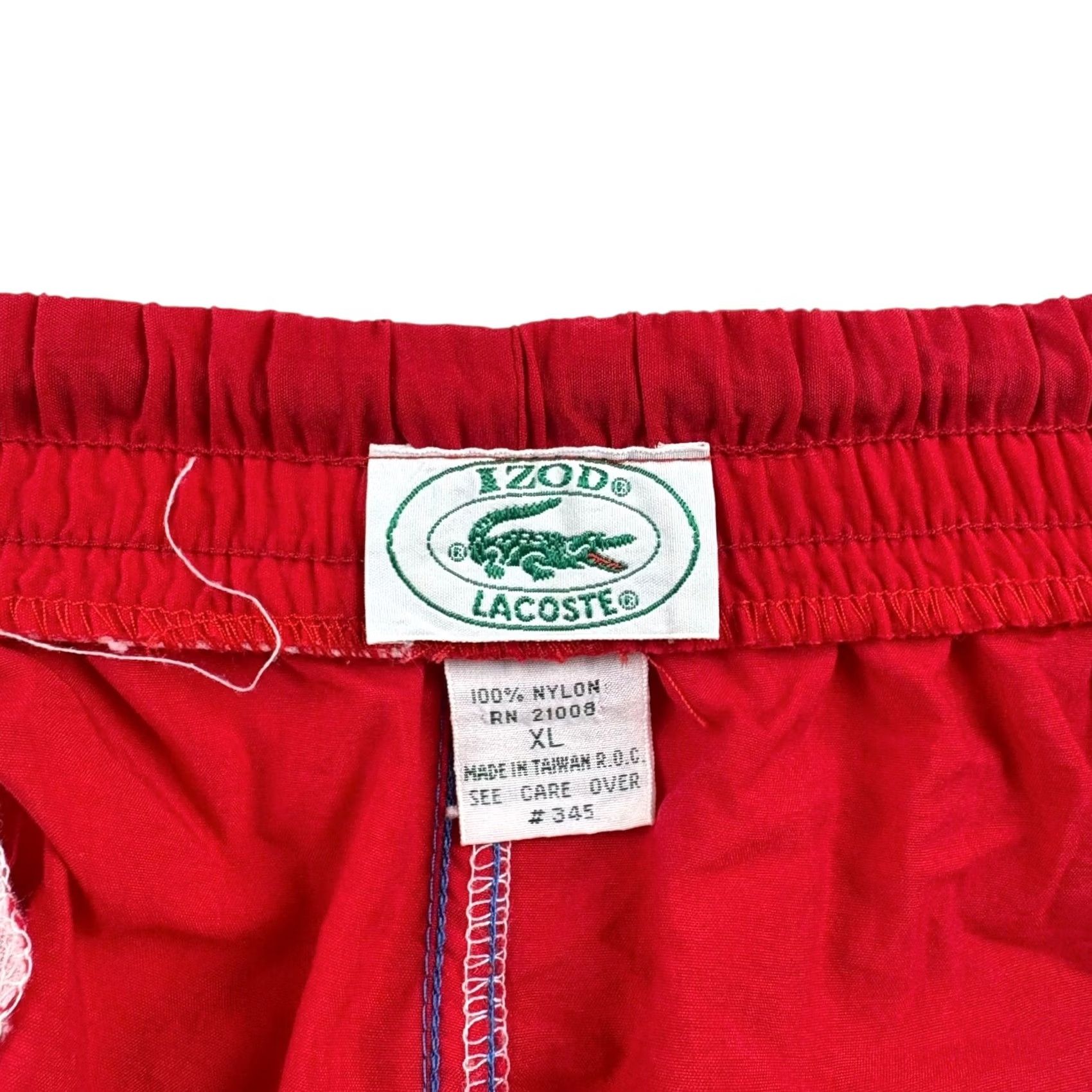 Lacoste VINTAGE Lacoste Men’s Nylon Track Pants XL Blue/Red Athletic Drawstring 80s Sports Men Size US 36 / EU 52 - 4 Thumbnail