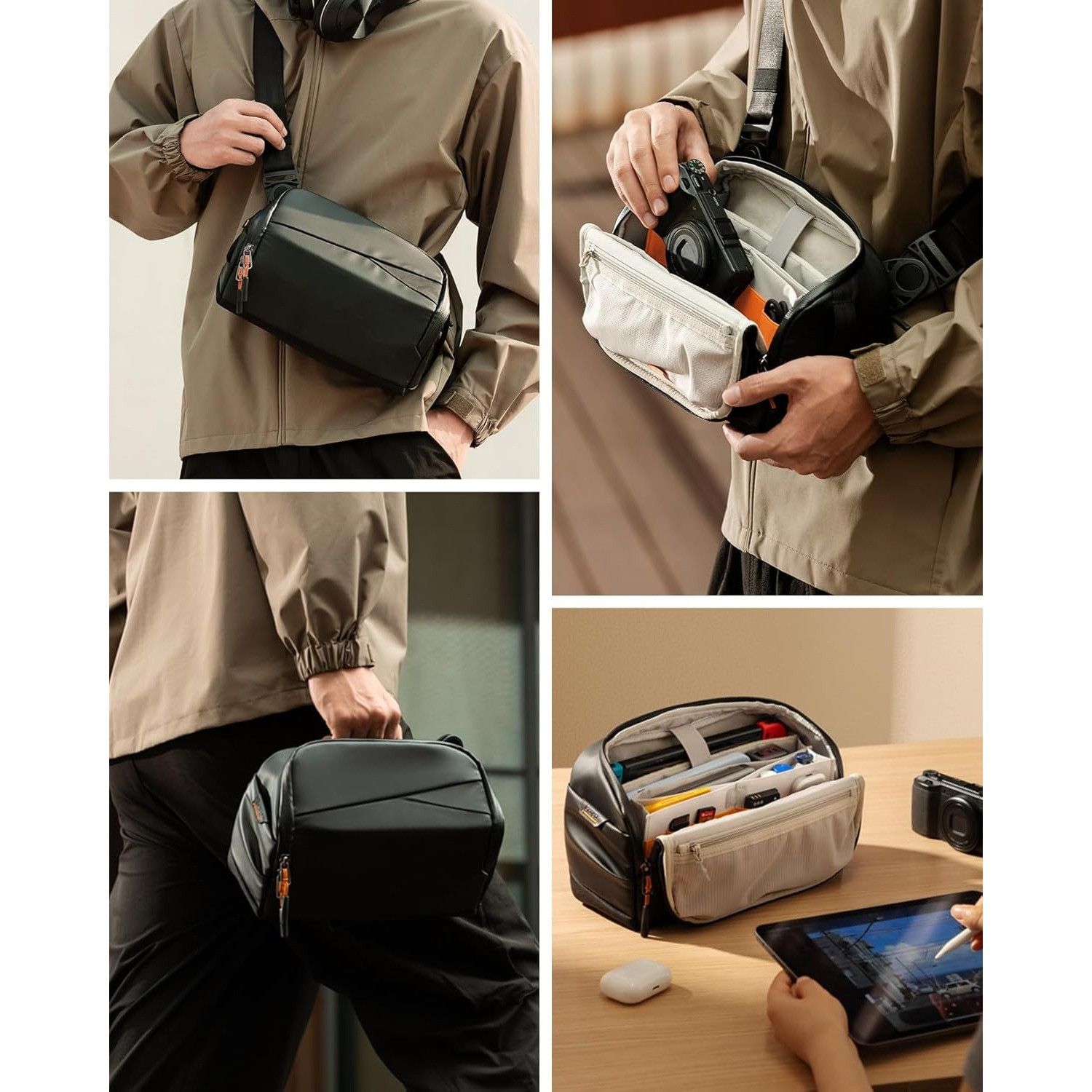 Other Inateck Sling Bag X, Multi-pocket Crossbody Shoulder Chest B Size ONE SIZE - 5 Thumbnail