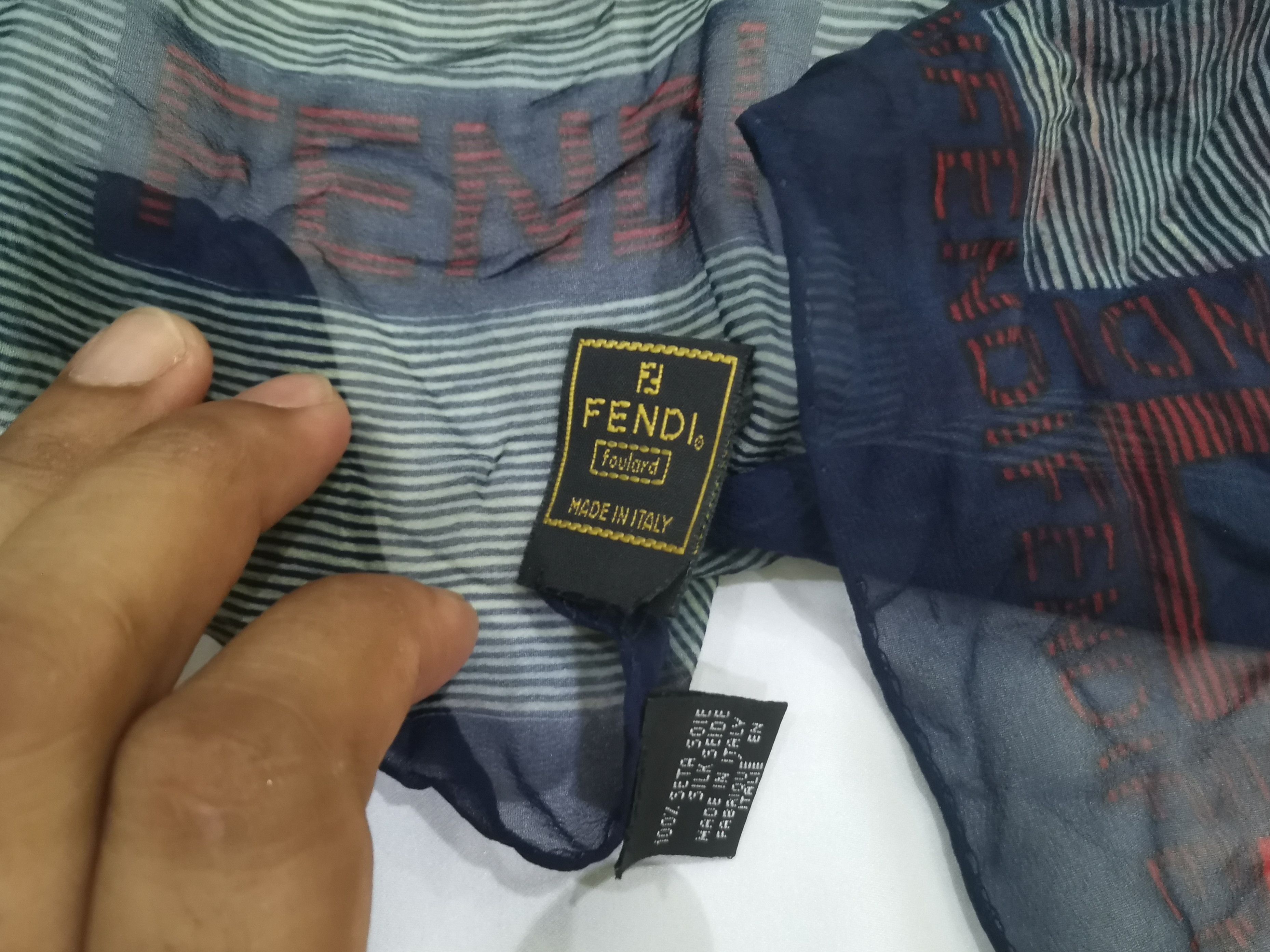 Fendi × Vintage Rare distressed Fendi scarves nice design Size ONE SIZE - 6 Thumbnail