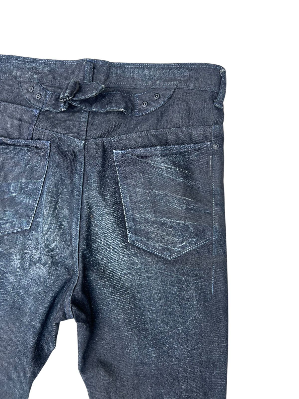 Black Barrett Vintage Neil Barret Black Barret Coated Waxed Slim Jeans Size US 31 - 18 Thumbnail