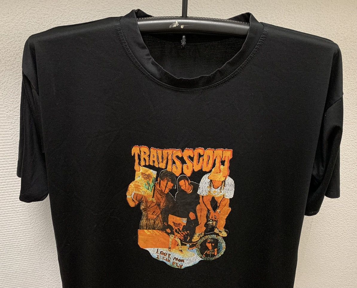 Rap Tees Travis scott look mom I can fly black t-shirt bootleg Xl Size US XL / EU 56 / 4 - 2 Thumbnail