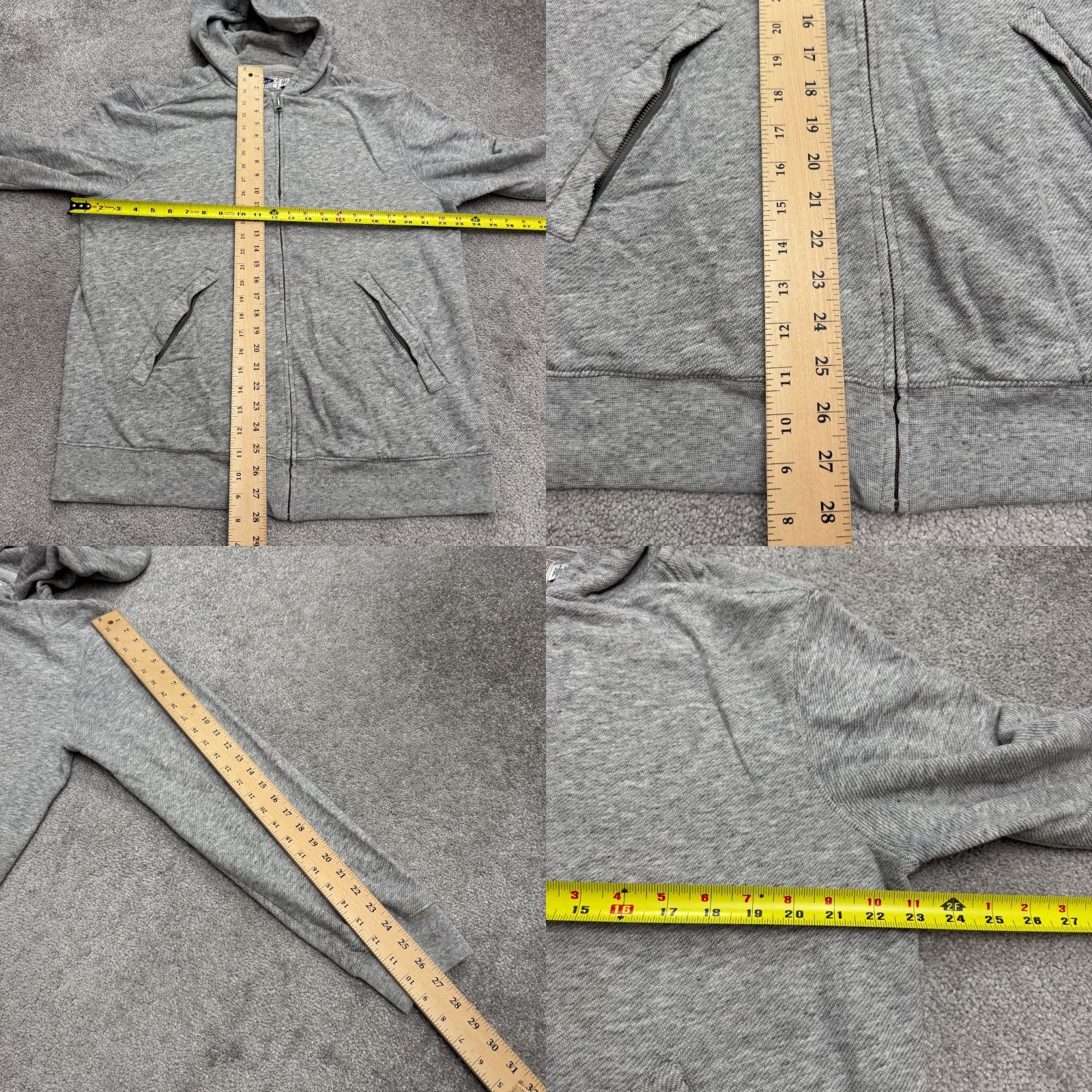 Grayers Grayers Athletics Full Zip Hoodie Sweatshirt Mens XL Gray Textured Cotton Blend Size US XL / EU 56 / 4 - 8 Thumbnail