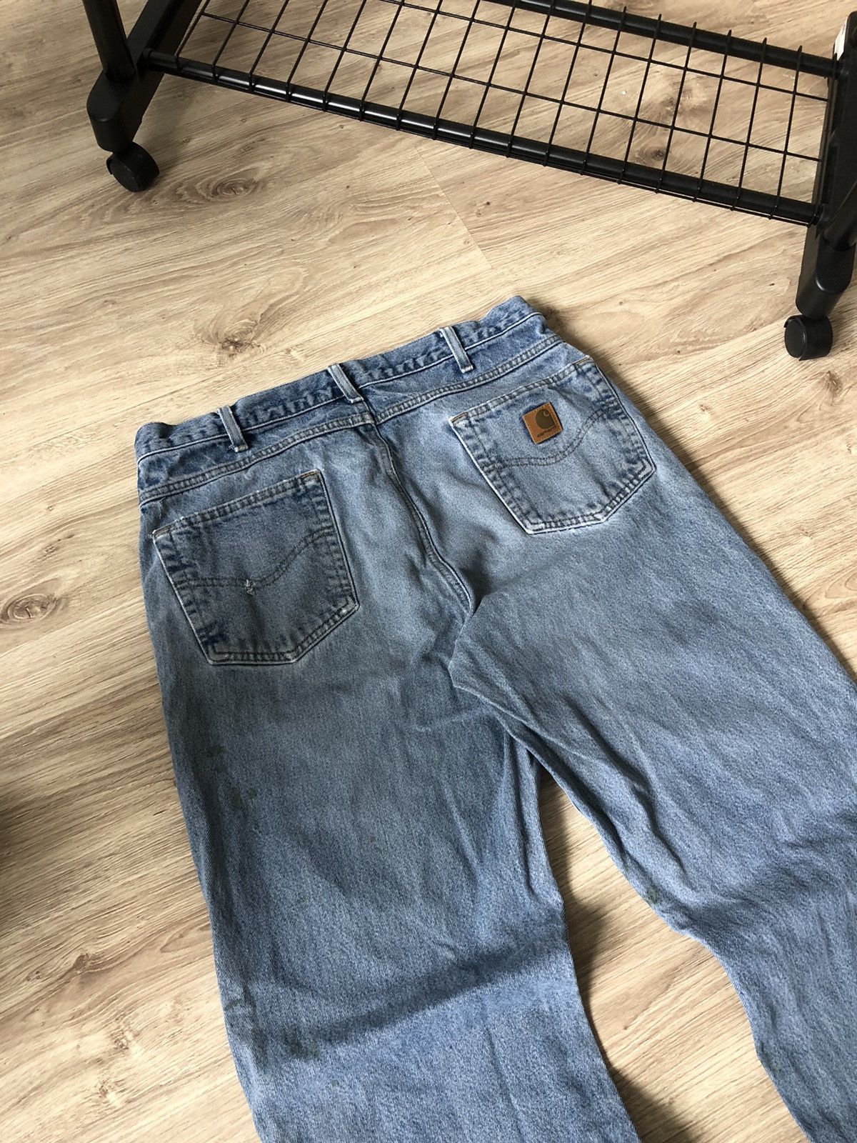Carhartt × Carhartt Wip × Vintage Vintage Carhartt Thrashed Distressed Light Wash Denim Jeans Size US 36 / EU 52 - 2 Thumbnail