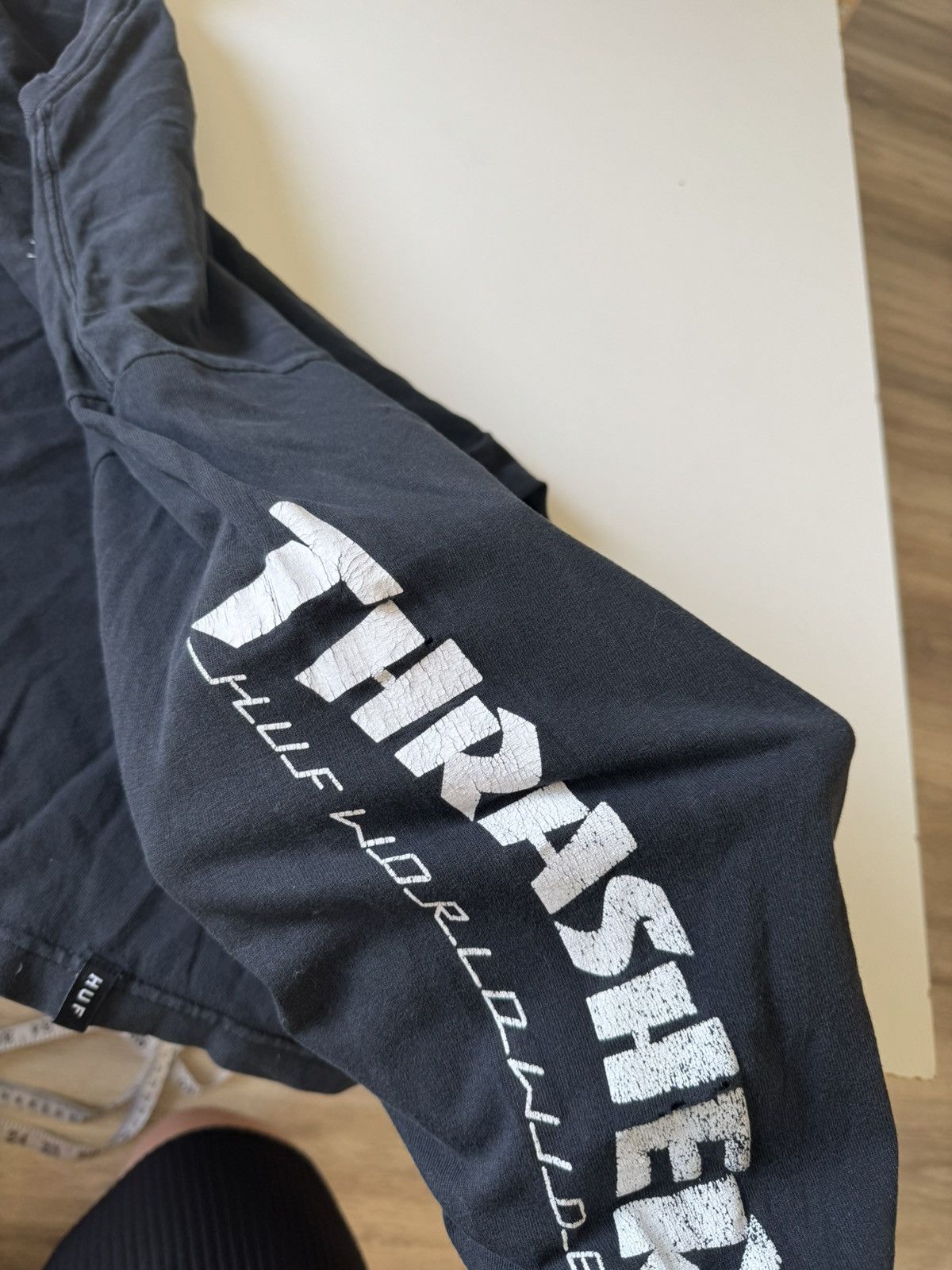 Huf × Thrasher HUF x Thrasher Washed Thrashed Longsleeve Tshirt Skate Size US XL / EU 56 / 4 - 21 Thumbnail
