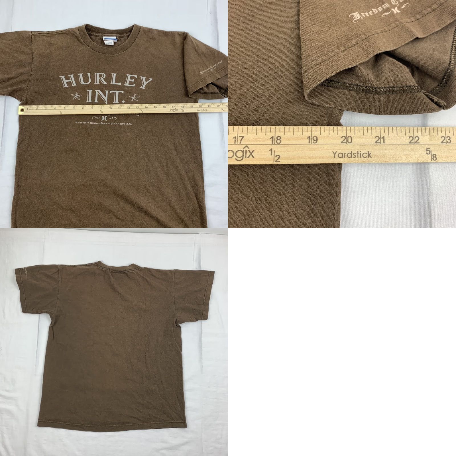 Hurley VINTAGE Hurley T Shirt Adult Medium Brown Surfing Beach 90s Mens M Brown Hurley Shirt Men Classic Crew Neck/Short Sleeve 100% Cotton (if applicable) Size US M / EU 48-50 / 2 - 8 Thumbnail