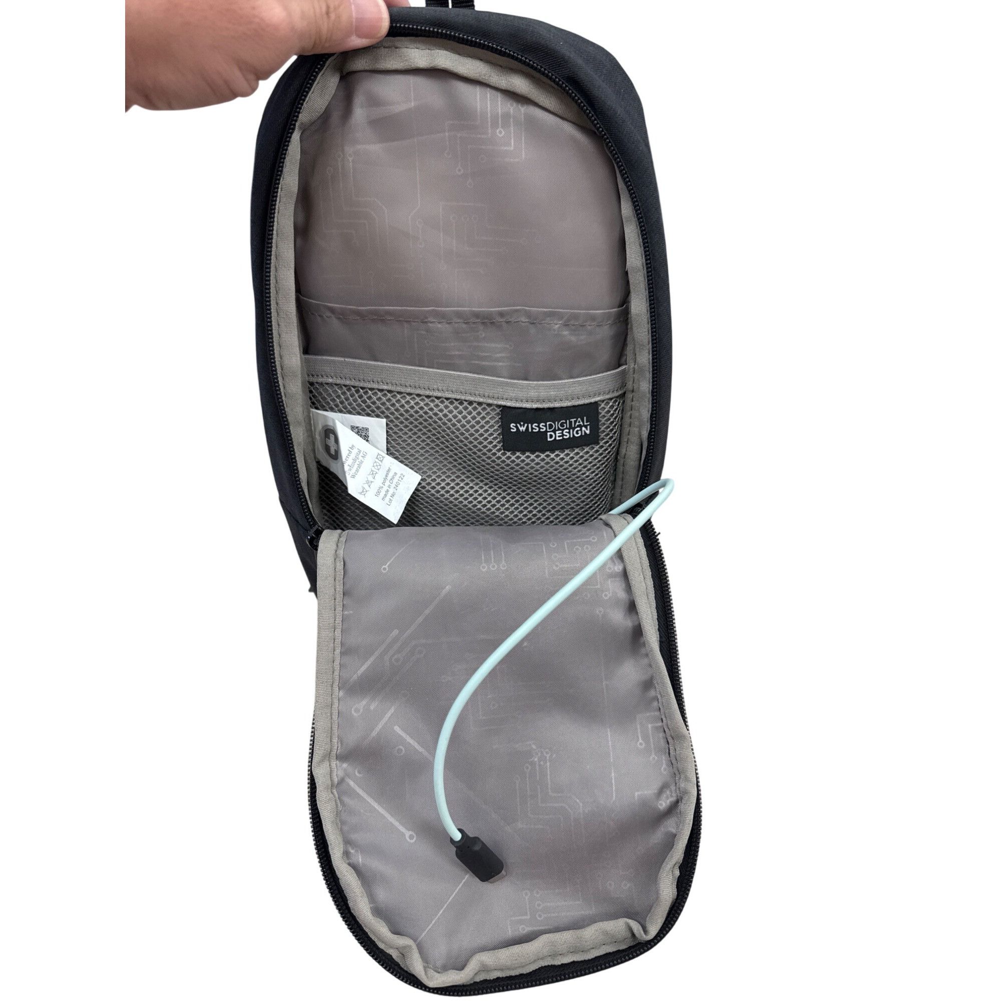 Other Swissdigital Design Gray Sling Backpack With USB Port SKU 73 Size ONE SIZE - 7 Thumbnail