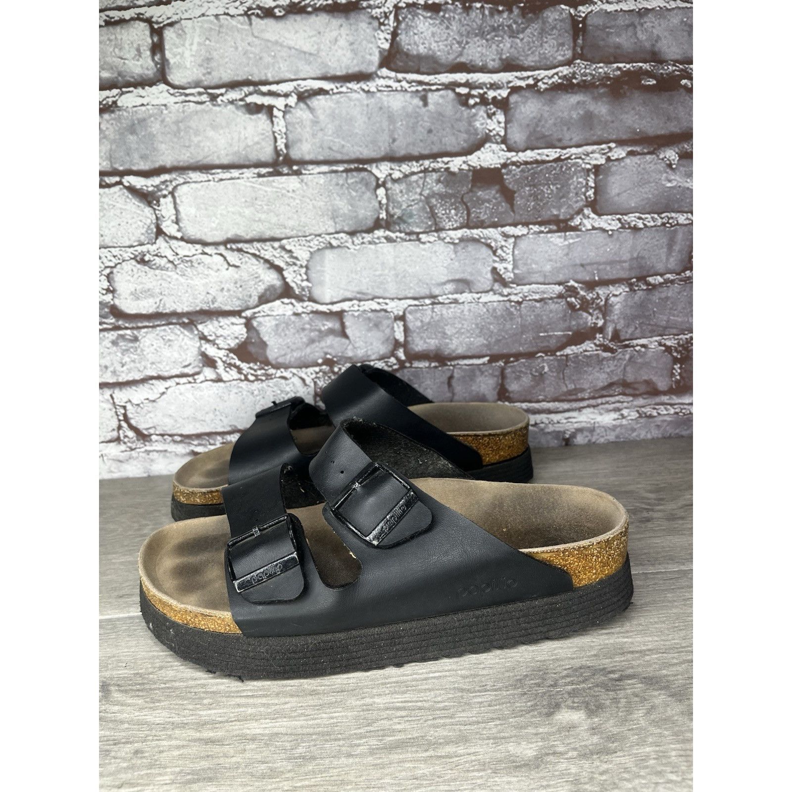Birkenstock Birkenstock Papillio Arizona Platform Vegan Black Birko-Flor Size US 9.5 / IT 39.5 - 19 Thumbnail