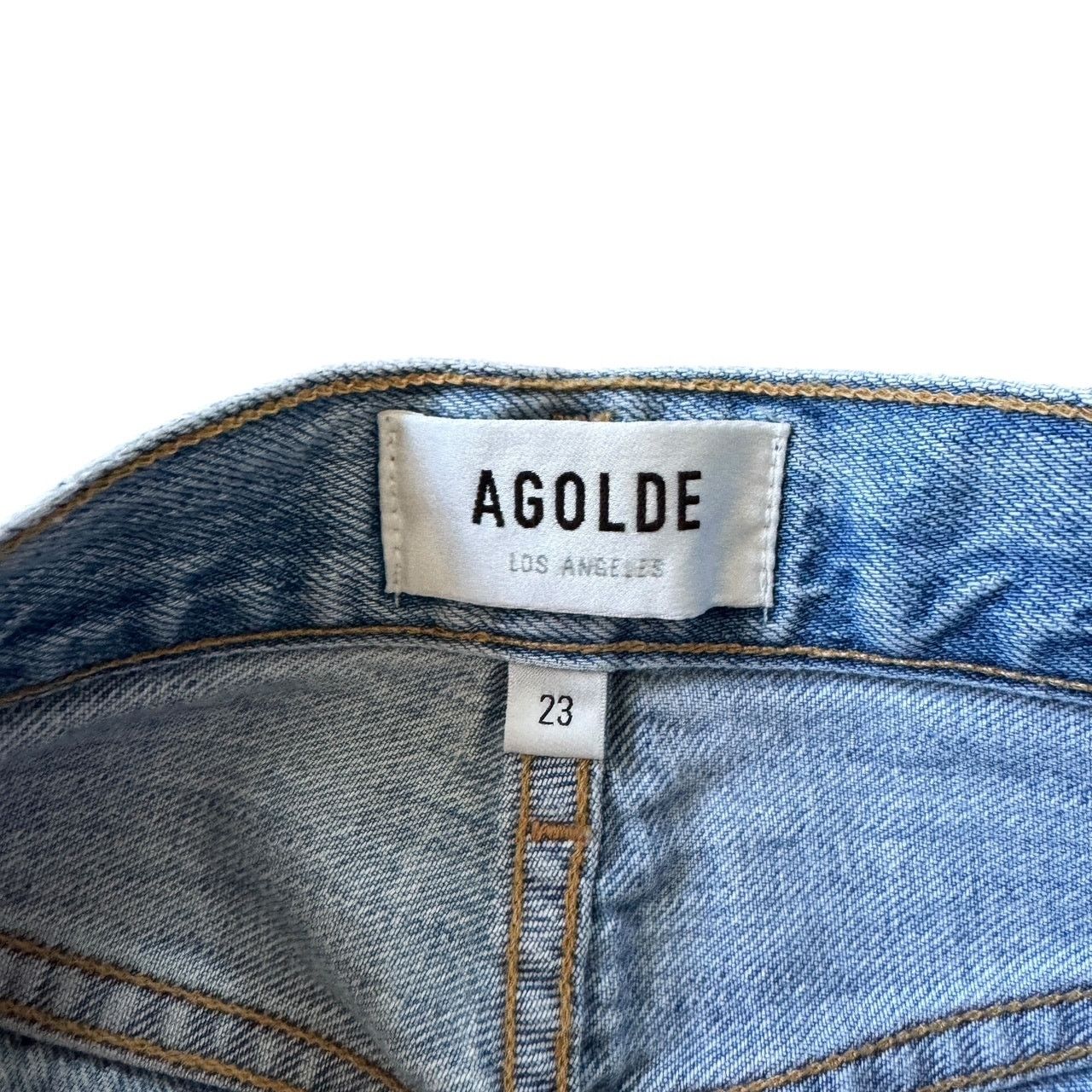 Agolde AGOLDE Riley High Rise Straight Crop Jean Shatter Wash Size 23" - 4 Thumbnail