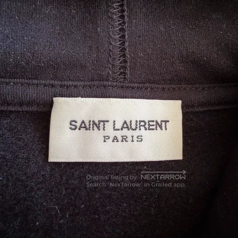 Saint Laurent Paris Saint Laurent Paris Embroidered Letter Striped Sleeve Blac Size M / US 6-8 / IT 42-44 - 4 Thumbnail