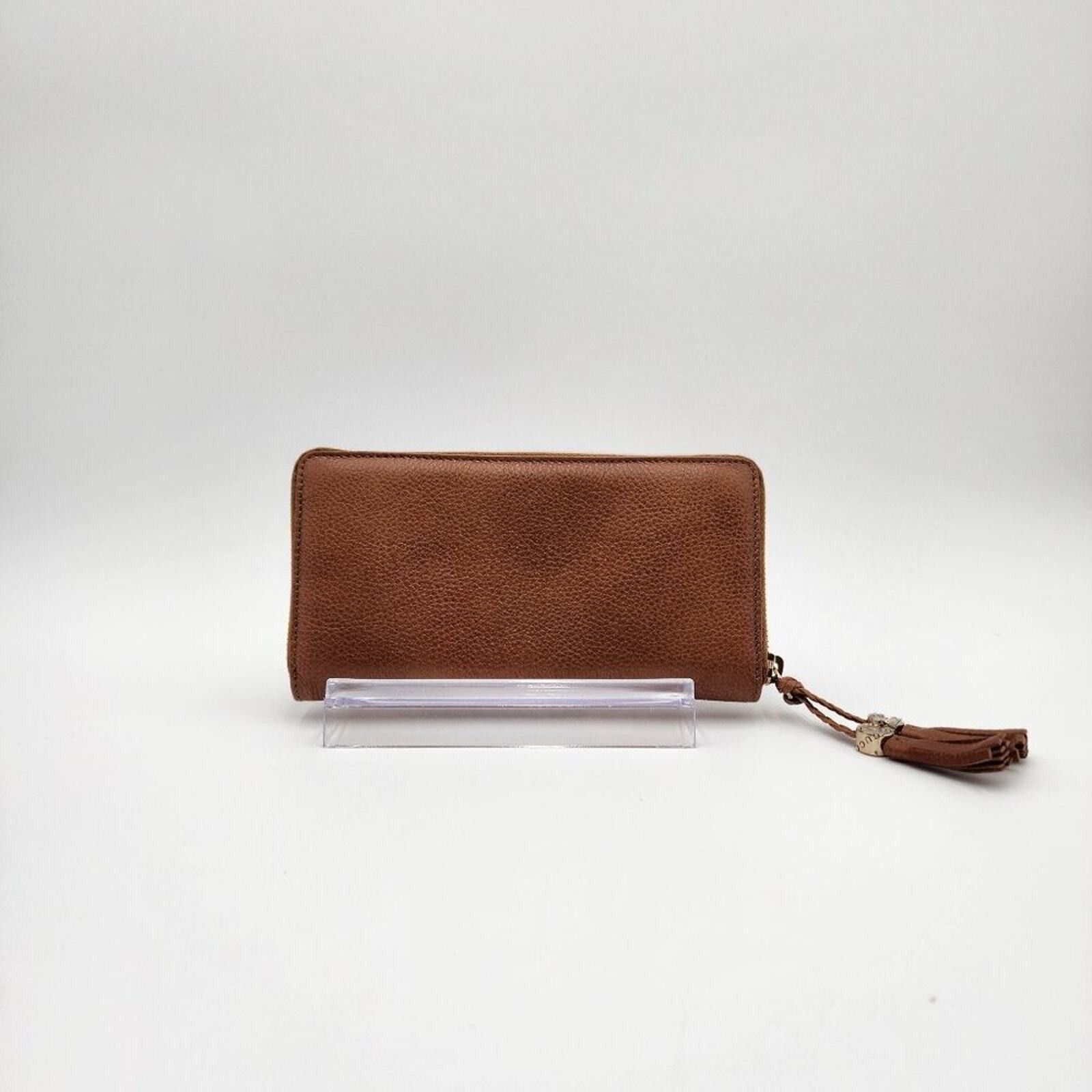 Gucci New GUCCI GG CALF LEATHER TASSEL LONG WALLET IN WHISKY BROWN Size ONE SIZE - 1 Thumbnail