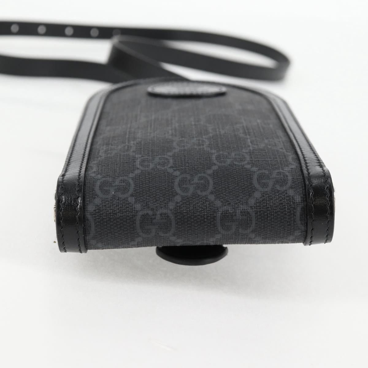 Gucci GUCCI GG Supreme Shoulder Bag Pvc Black Silver Size ONE SIZE - 10 Thumbnail