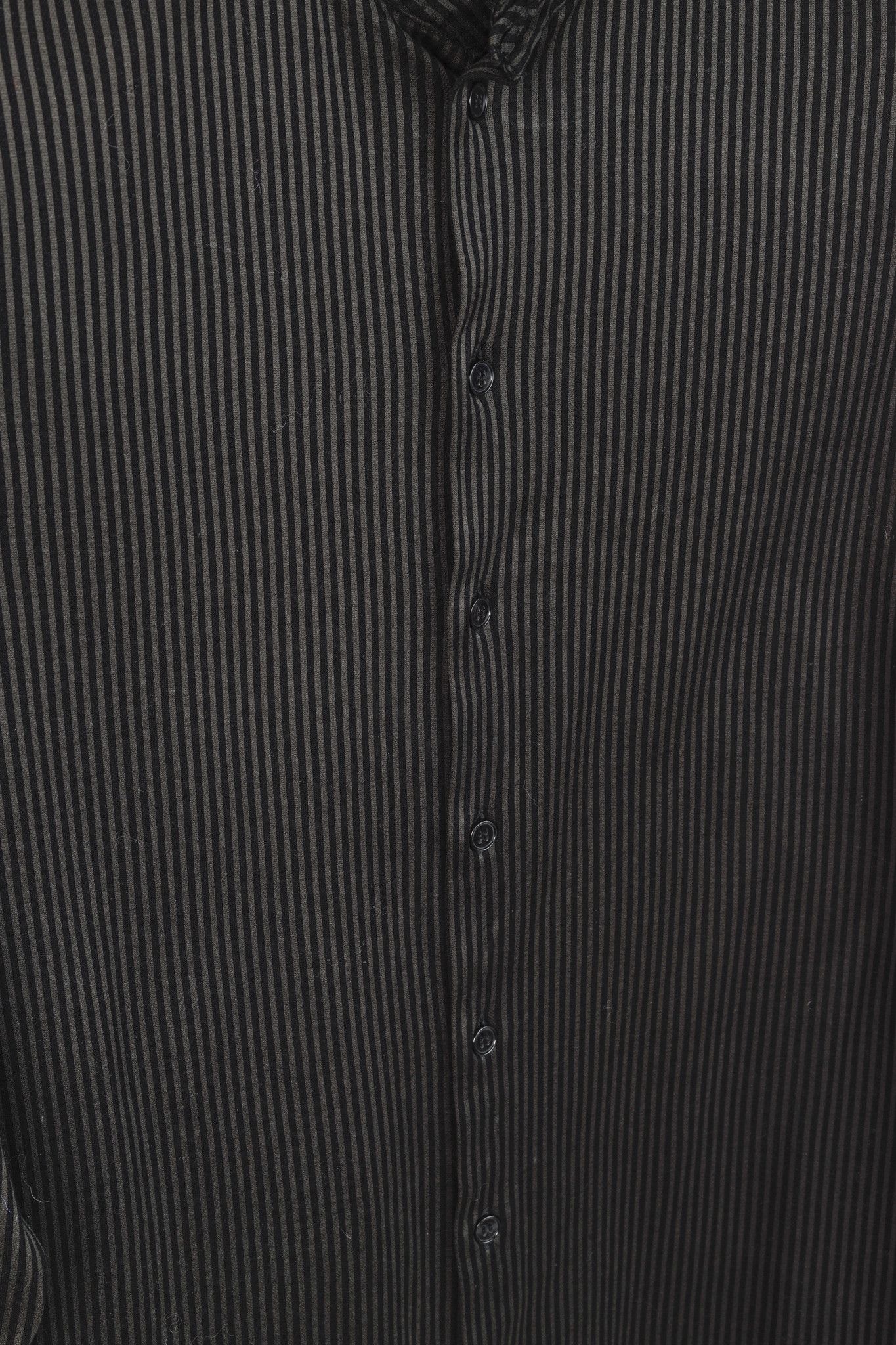 Armani Collezioni Armani Collezioni Grey and Black Striped Jersey Button-Up Size S / US 4 / IT 40 - 9 Thumbnail
