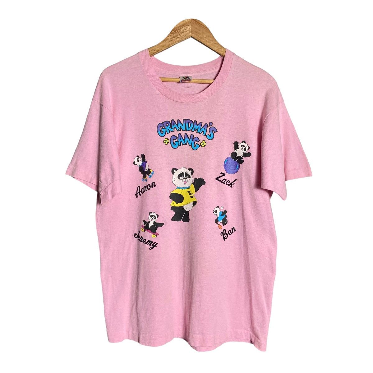 Anime × Vintage Vintage 90s Grandma’s Gang Panda Preppy T-Shirt Size US L / EU 52-54 / 3 - 1 Thumbnail
