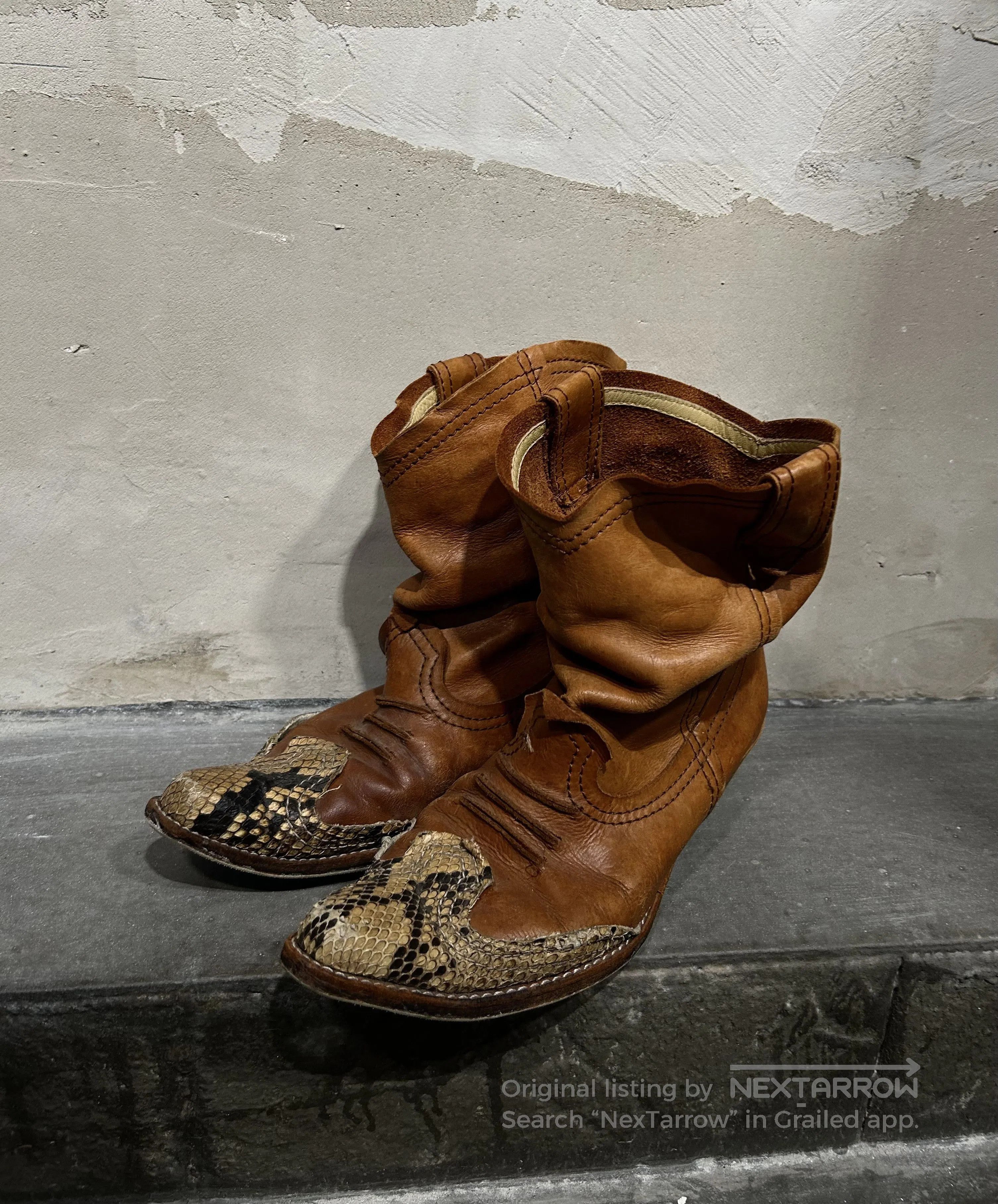Junya Watanabe Junya Watanabe Man 00s Snakeskin Pointed. Size US 7 / EU 40 - 4 Thumbnail