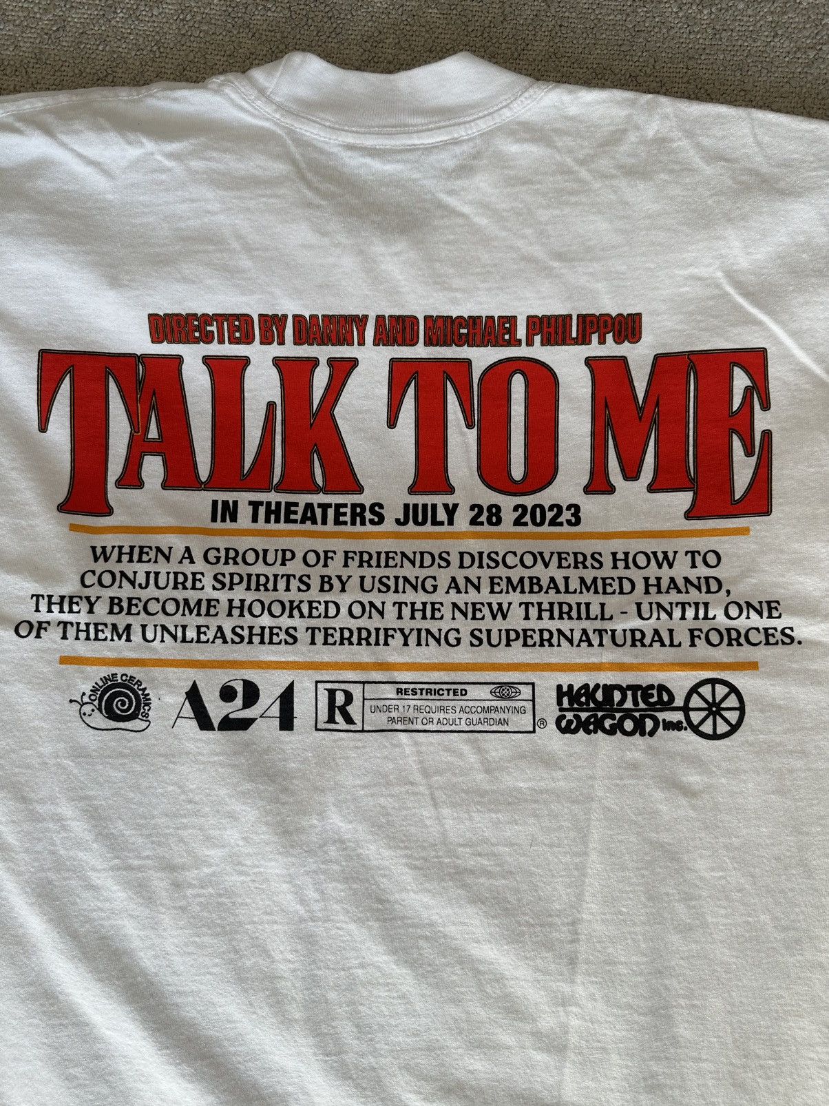 A24 × Online Ceramics Online Ceramics x Talk To Me Demonic Nightmare Tee - Large Size US L / EU 52-54 / 3 - 7 Thumbnail