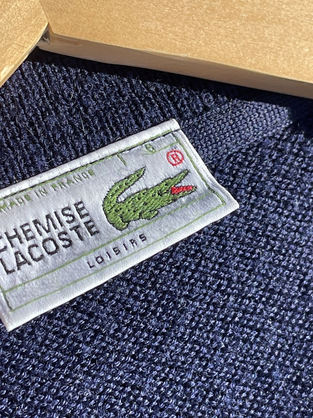 Lacoste 90’s Lacoste logo wool navy cardigan made in France vintage Size US XL / EU 56 / 4 - 11 Thumbnail