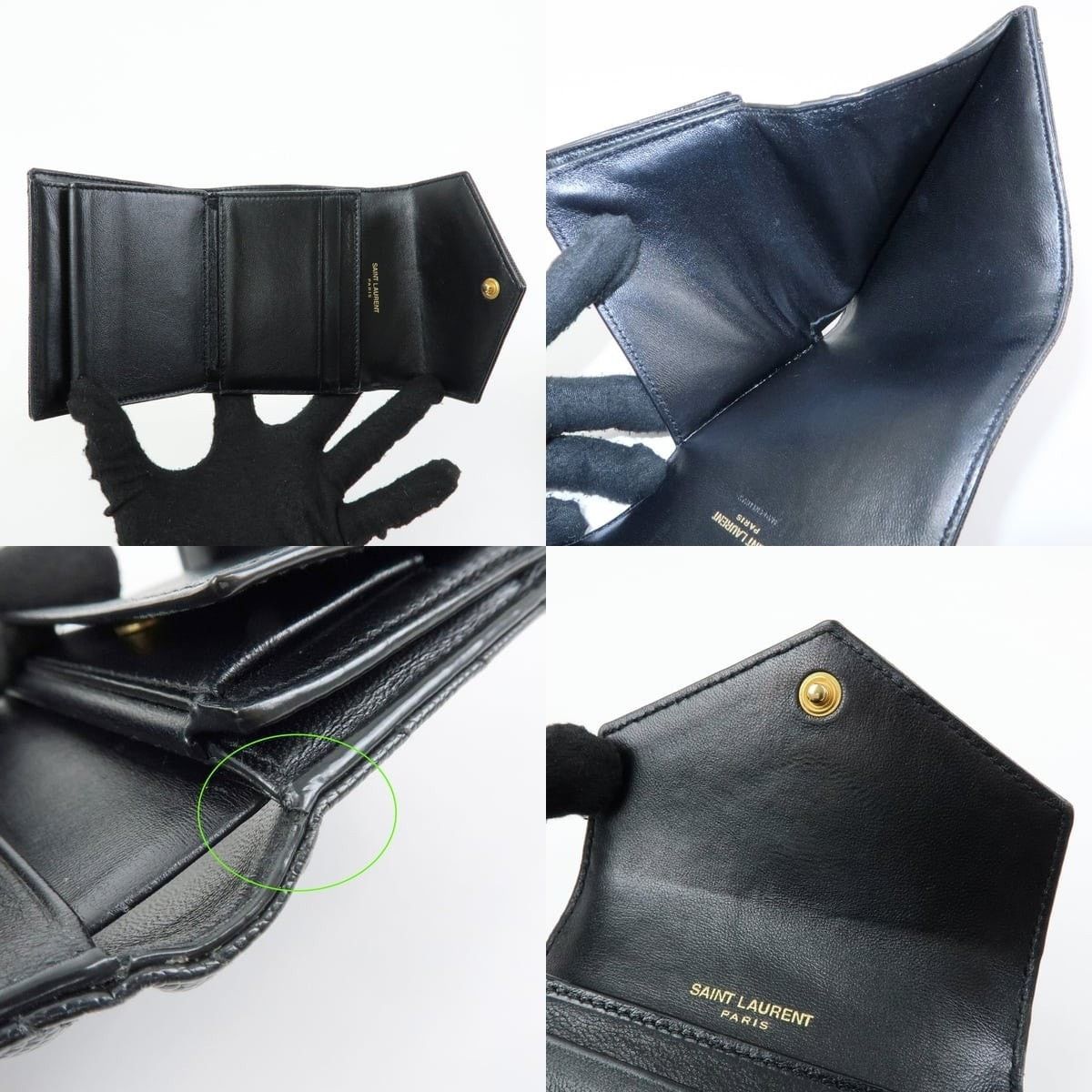 Saint Laurent Paris Saint Laurent Monogram Matelasse Compact Wallet Calfskin Size ONE SIZE - 6 Thumbnail