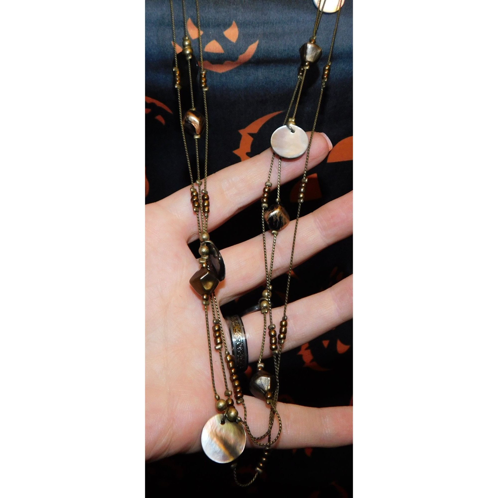 Other Multilayer Shell Disc Beaded Layered Station Necklace Size ONE SIZE - 4 Thumbnail