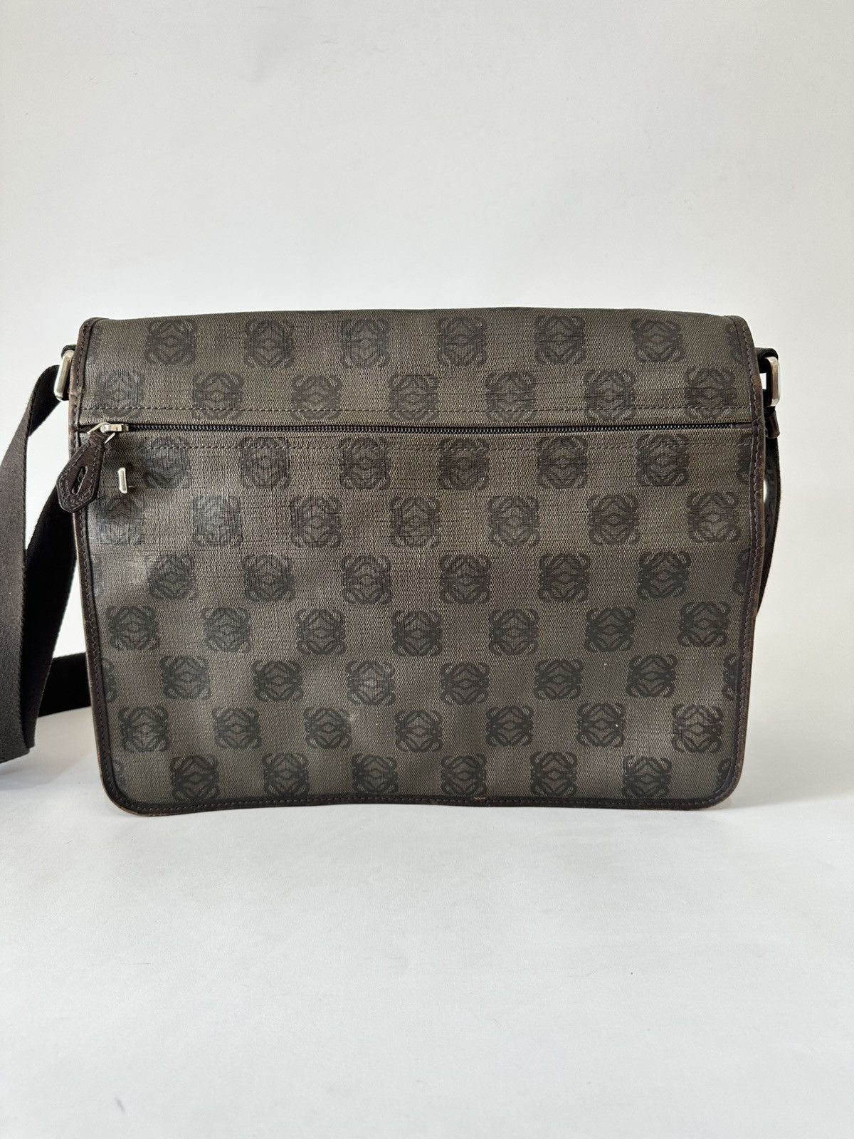 Loewe Loewe Pre-Owned Anagram Coated Canvas Flap crossbody Size ONE SIZE - 1 Thumbnail