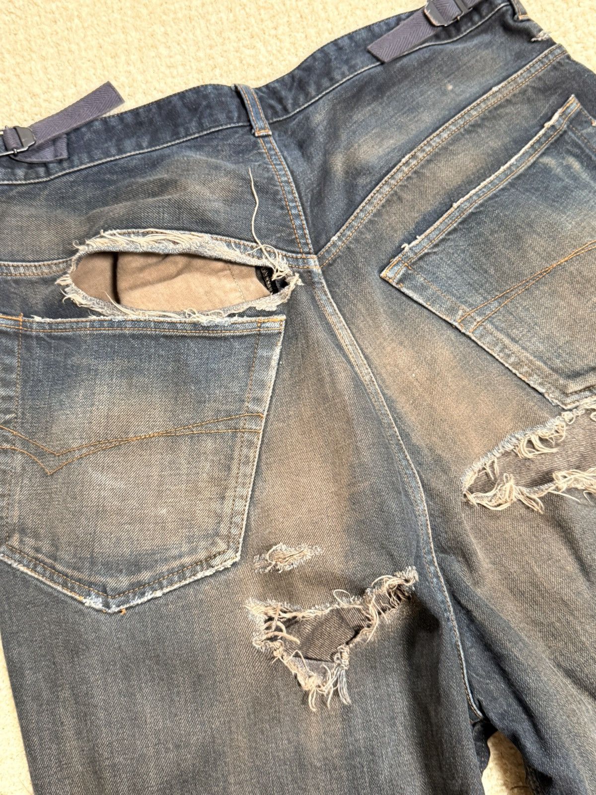 Balenciaga Balenciaga Skater Pant Dirty Dark Blue Denim Prototype Size US 30 / EU 46 - 7 Thumbnail