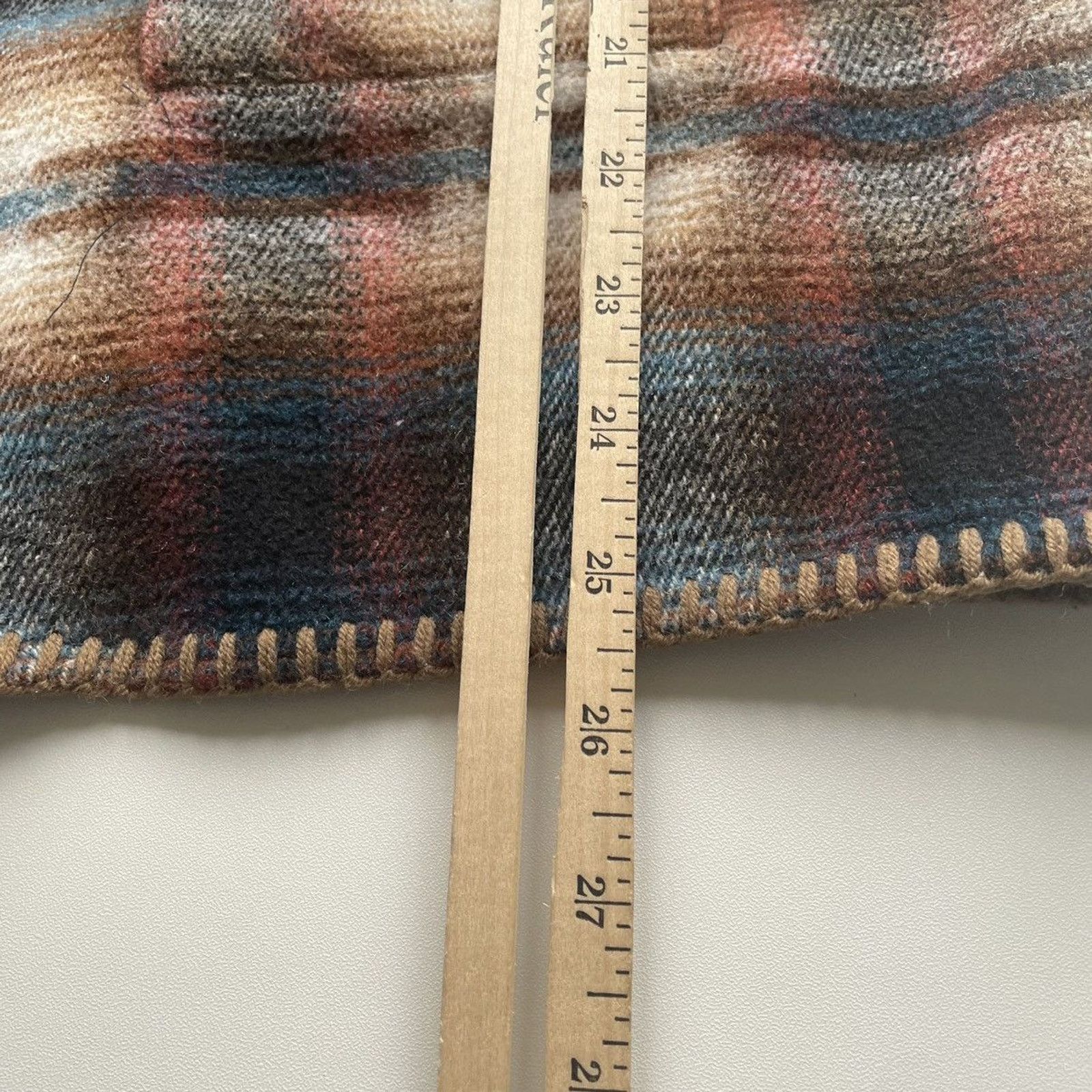 Vintage Vintage Plaid Fleece Wool Plaid Vest Button Up Large Rare Size US M / EU 48-50 / 2 - 6 Thumbnail