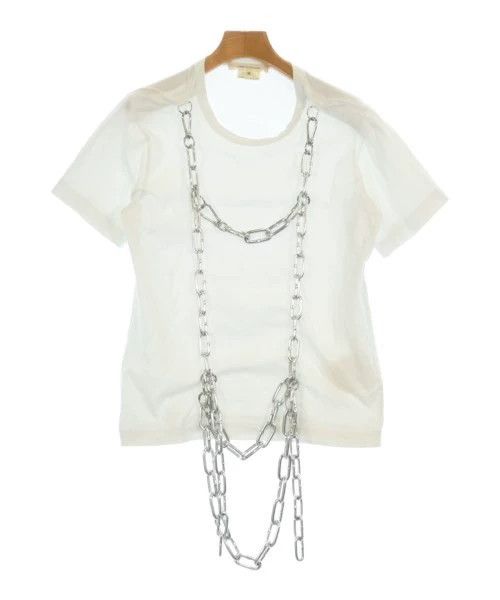 Comme des Garcons Comme Des Garcons White T-shirt with chain trim Size M / US 6-8 / IT 42-44 - 1 Thumbnail