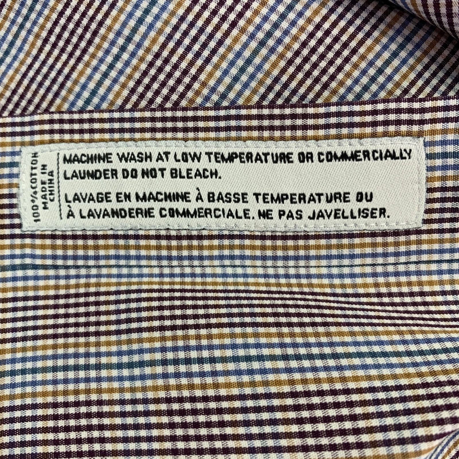 Size XL Multi Color Checkered Cotton Long Sleeve Shirt