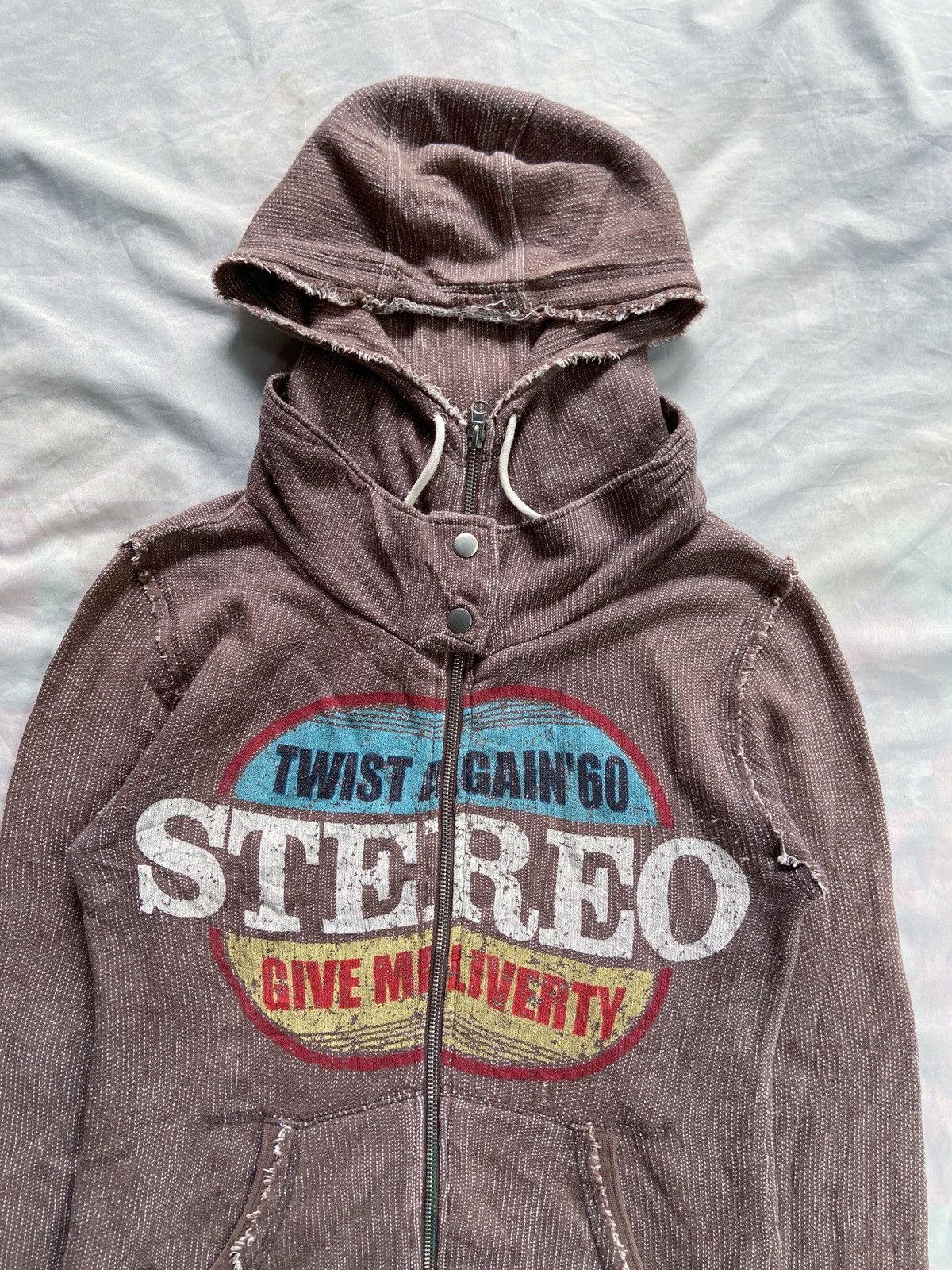 Japanese Brand INFINITY GORPCORE DISTRESSED ZIP HOODIE Size US S / EU 44-46 / 1 - 5 Thumbnail