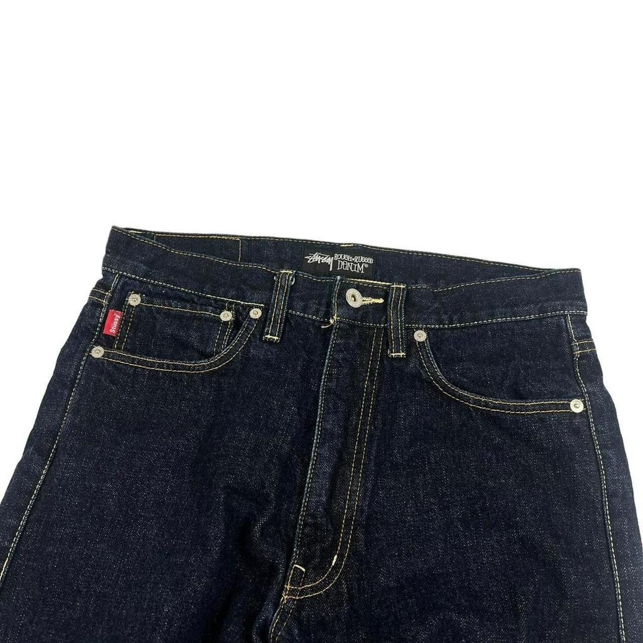 Stussy Vintage 2000s Yellow Stussy Spellout Jeans - Waist: 30” Size US 30 / EU 46 - 3 Thumbnail