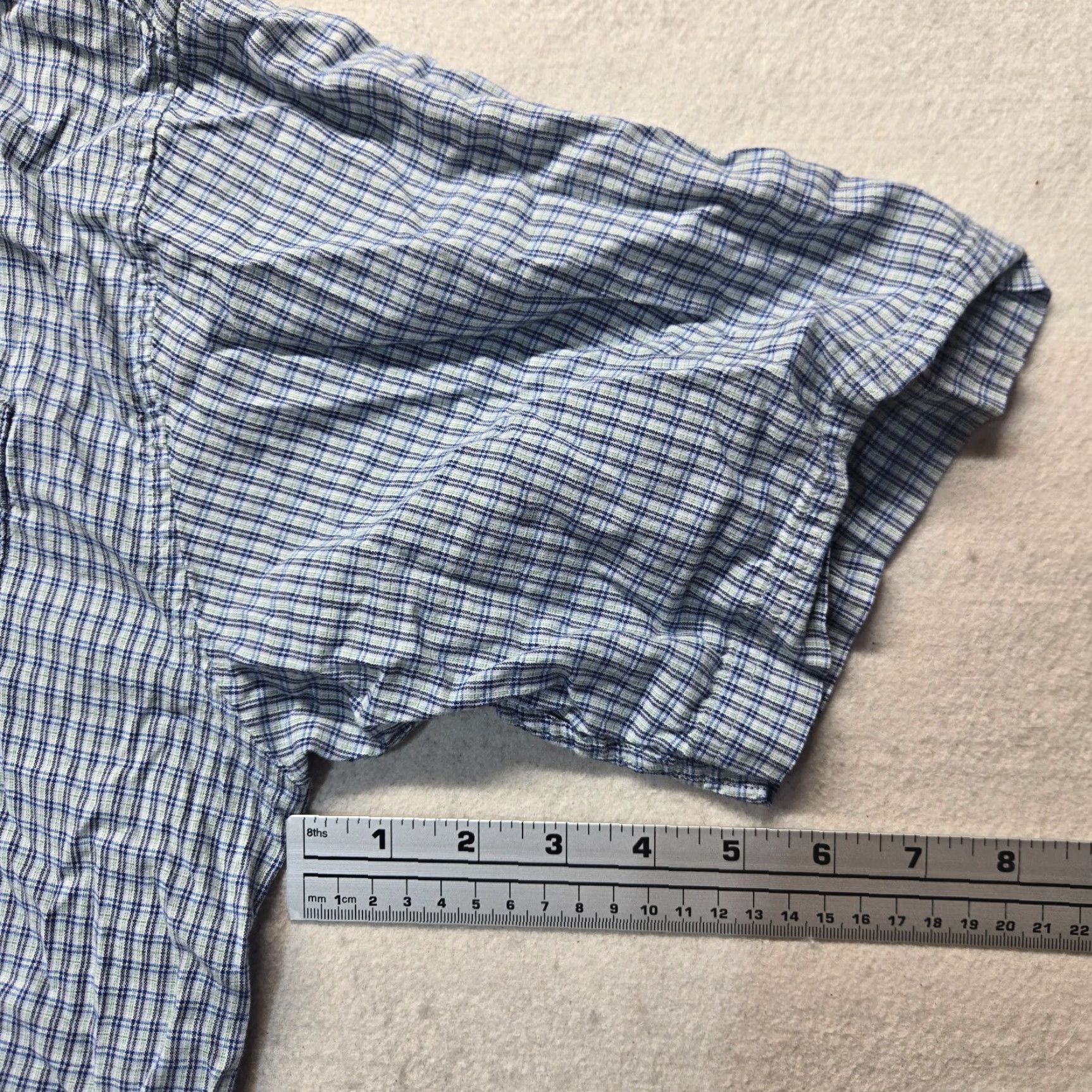 Alexander Julian Alexander Julian Shirt Adult Men L Blue Check Button-Up Short Sleeve Size US L / EU 52-54 / 3 - 4 Thumbnail