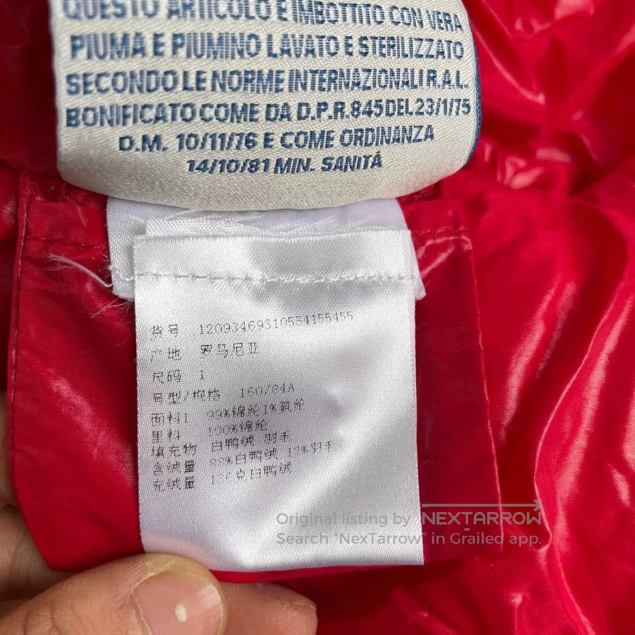 Moncler Moncler Red Down Jacket. Size S / US 4 / IT 40 - 4 Thumbnail