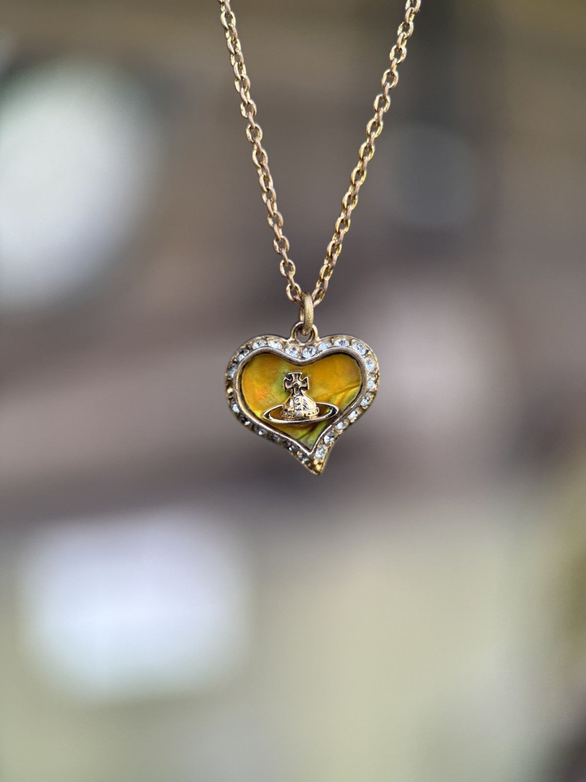 Vivienne Westwood Vivienne Westwood Petra Heart Pendant Necklace In Gold Size ONE SIZE - 1 Thumbnail
