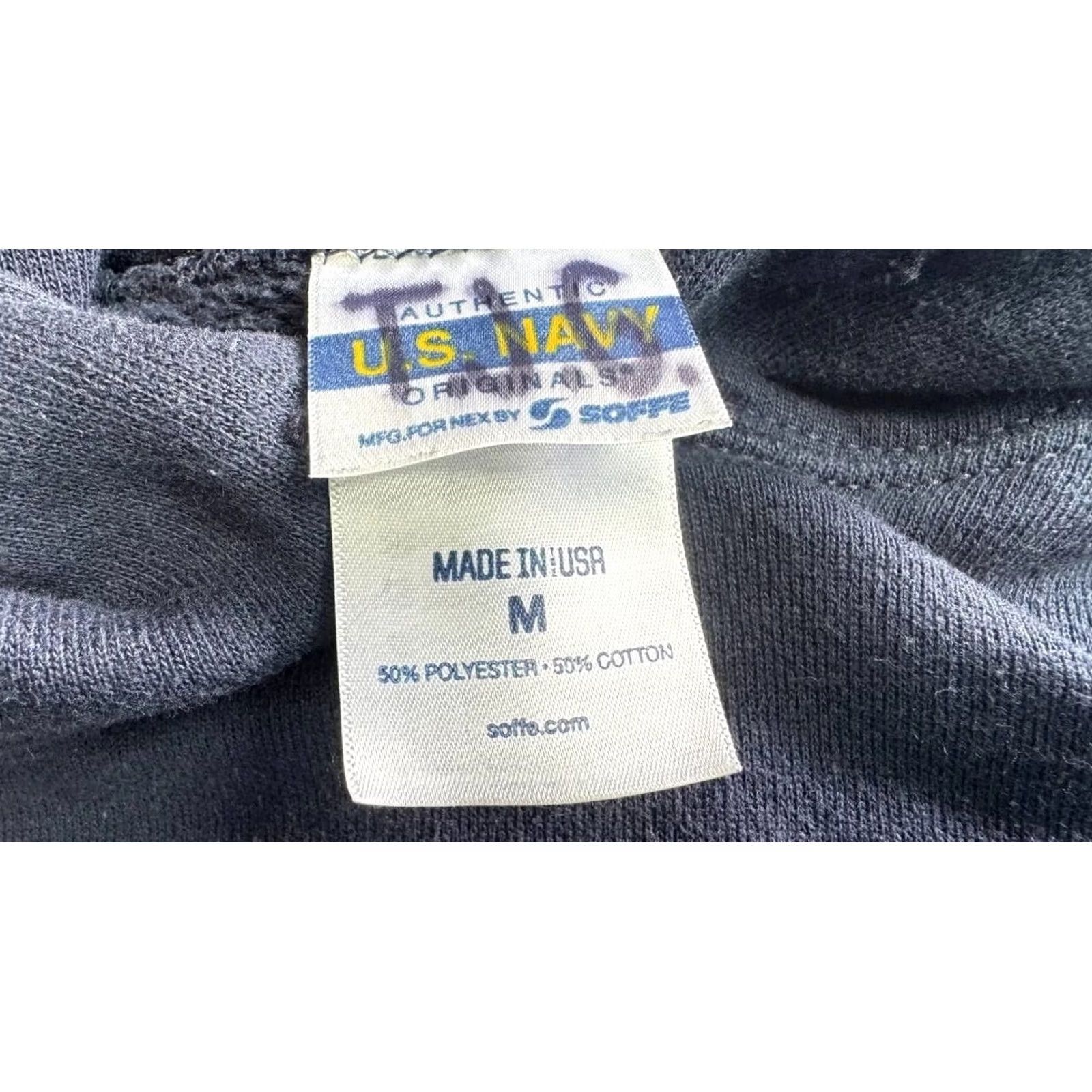 Vintage US Navy Hoodie Sweatshirt Mens Clothing Apparel Soffee Made in USA Medium Navy Size US M / EU 48-50 / 2 - 6 Thumbnail