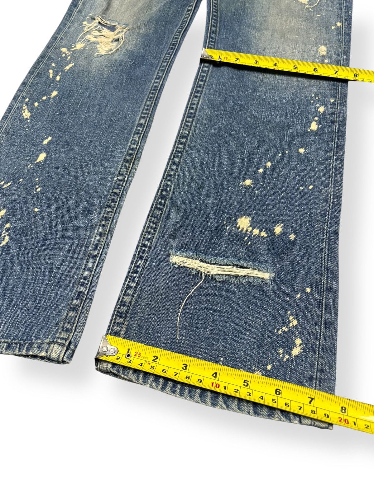 Kapital Kountry Vintage TMT Big Holiday Splatter Distressed Bush Pants Denim Size US 29 - 16 Thumbnail