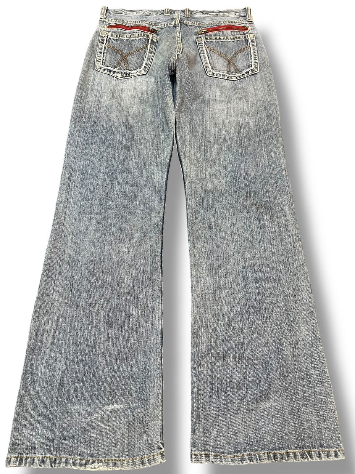 If Six Was Nine Vintagw Villand Faded Whiskers Zipper Back Pocket Denim Size US 31 - 7 Thumbnail