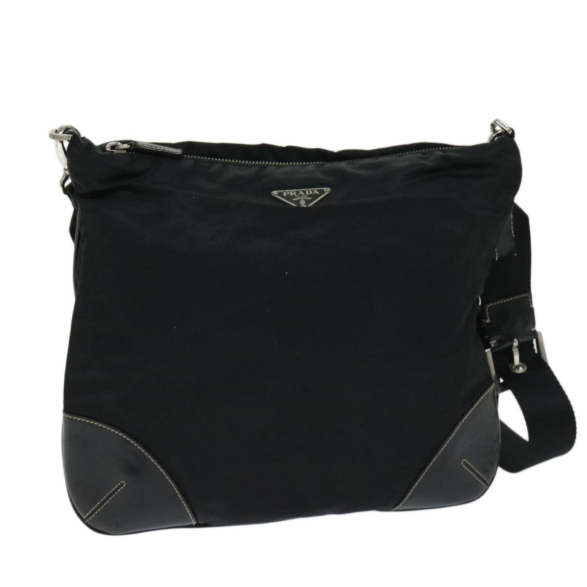 Prada Tessuto Black Canvas Shoulder Bag (Pre-Owned) Size ONE SIZE - 1 Thumbnail