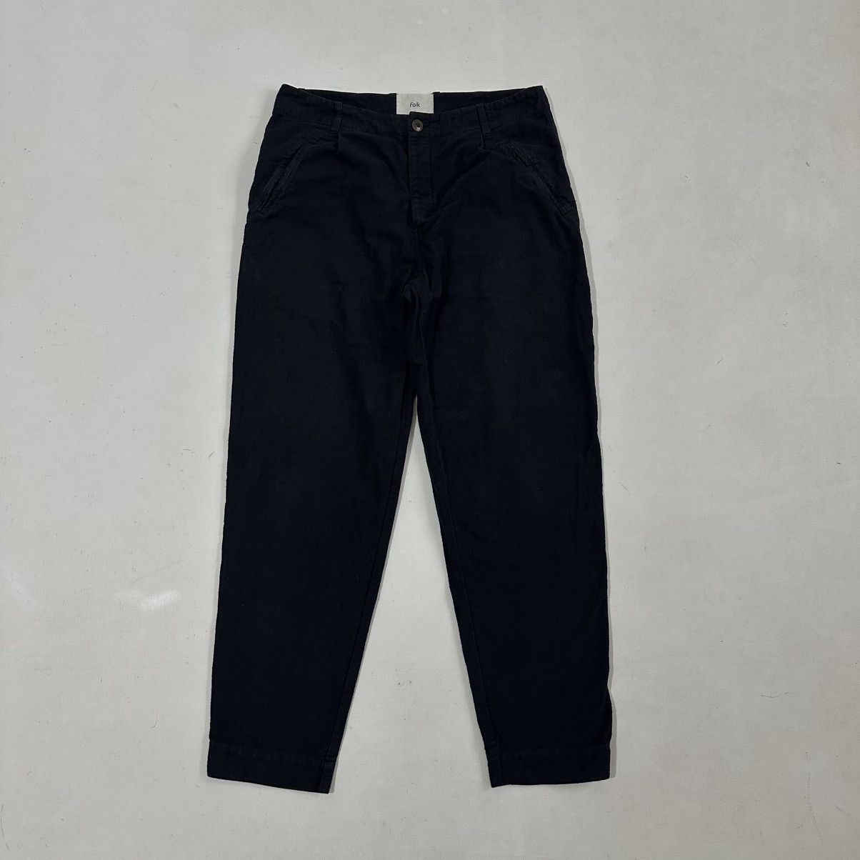 Folk Blue Folk Assembly Cotton-Twill Trousers Size US 32 / EU 48 - 1 Thumbnail