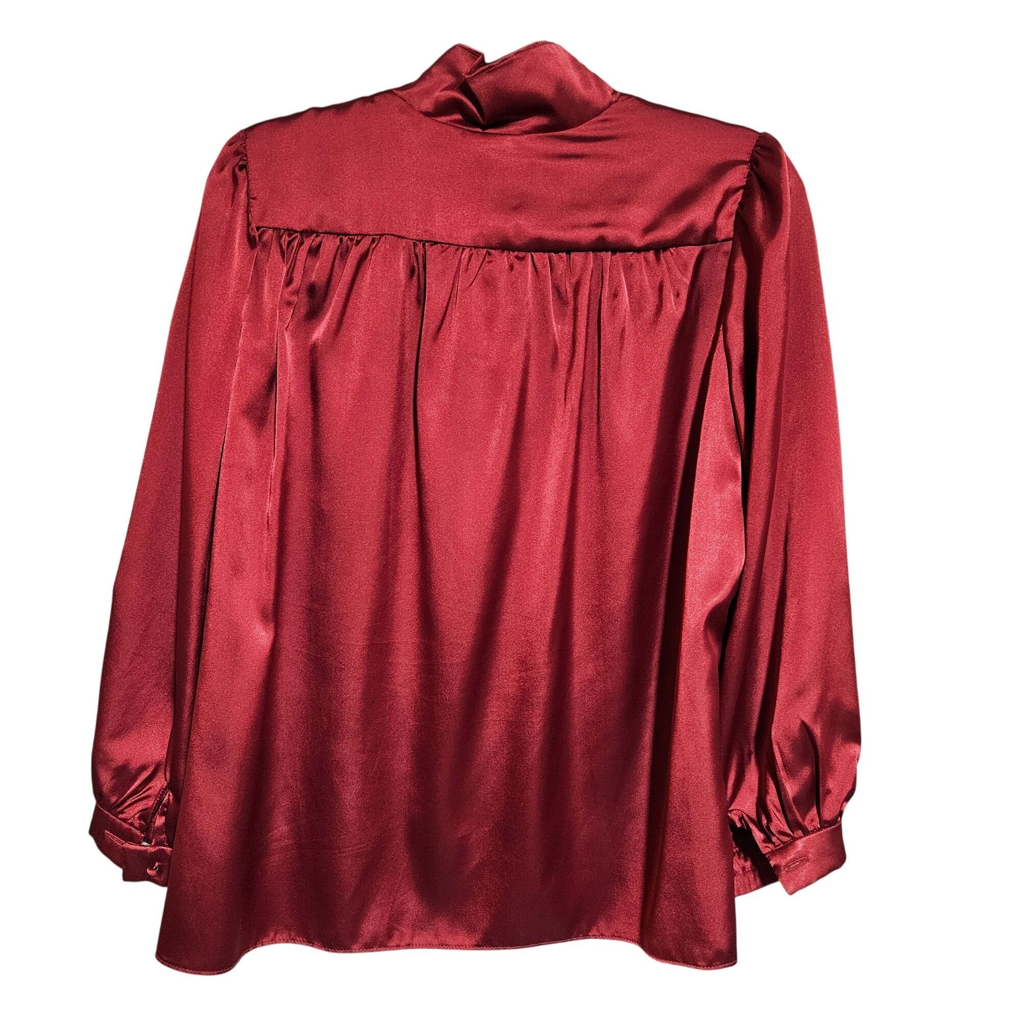 Other Prophecy Women’s Red Satin Blouse XL Quiet Luxury, Fall Laye Size XL / US 12-14 / IT 48-50 - 3 Thumbnail