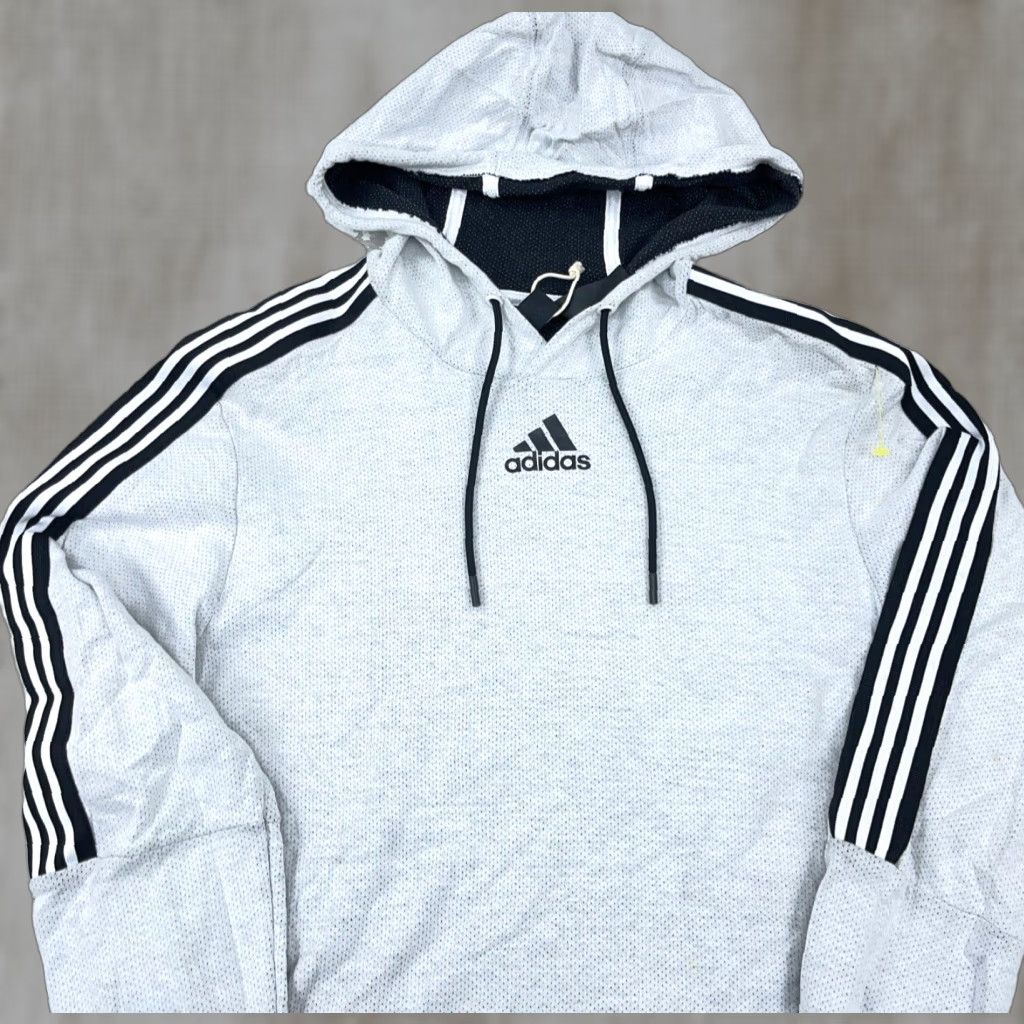 Adidas Adidas Hoodie Women Small Gray Black Sweatshirt Pullover Logo Hooded Activewear Casual Regular Size S - Gray Size S / US 4 / IT 40 - 1 Thumbnail