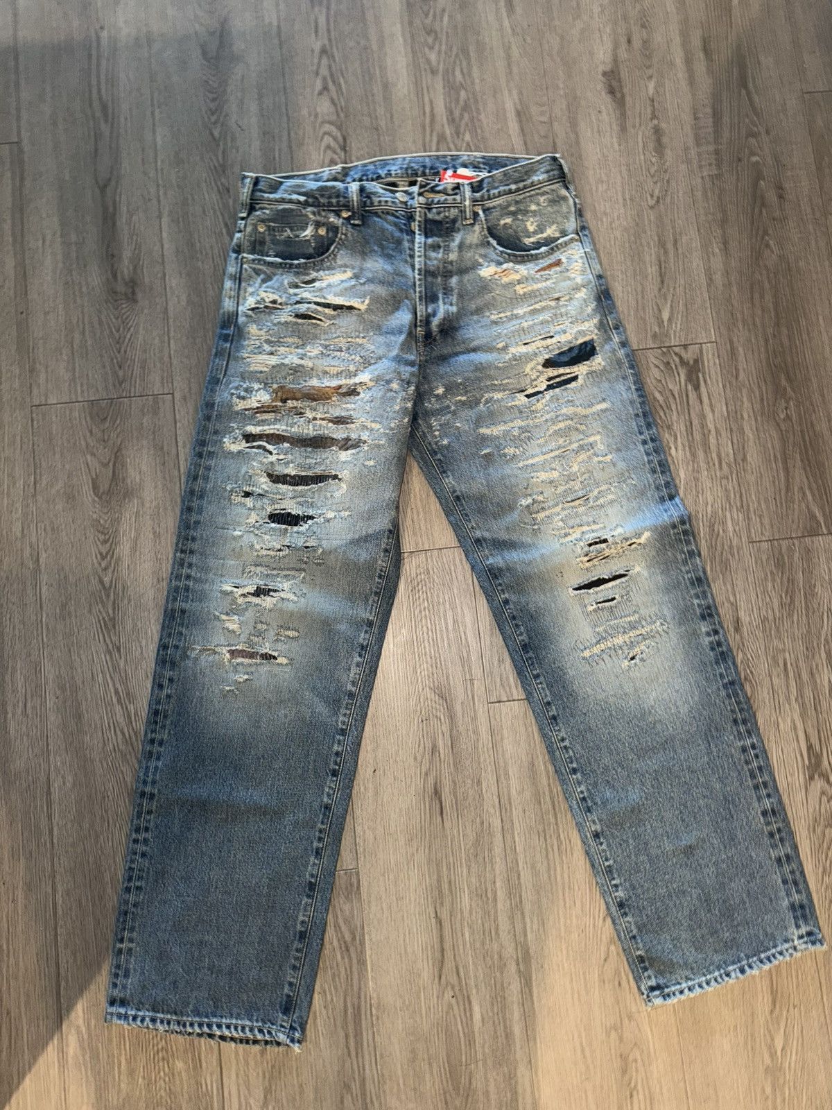 Maison Margiela × Supreme Supreme x MM6 Maison Margiela Distressed – (Never Worn) Size US 30 / EU 46 - 7 Thumbnail