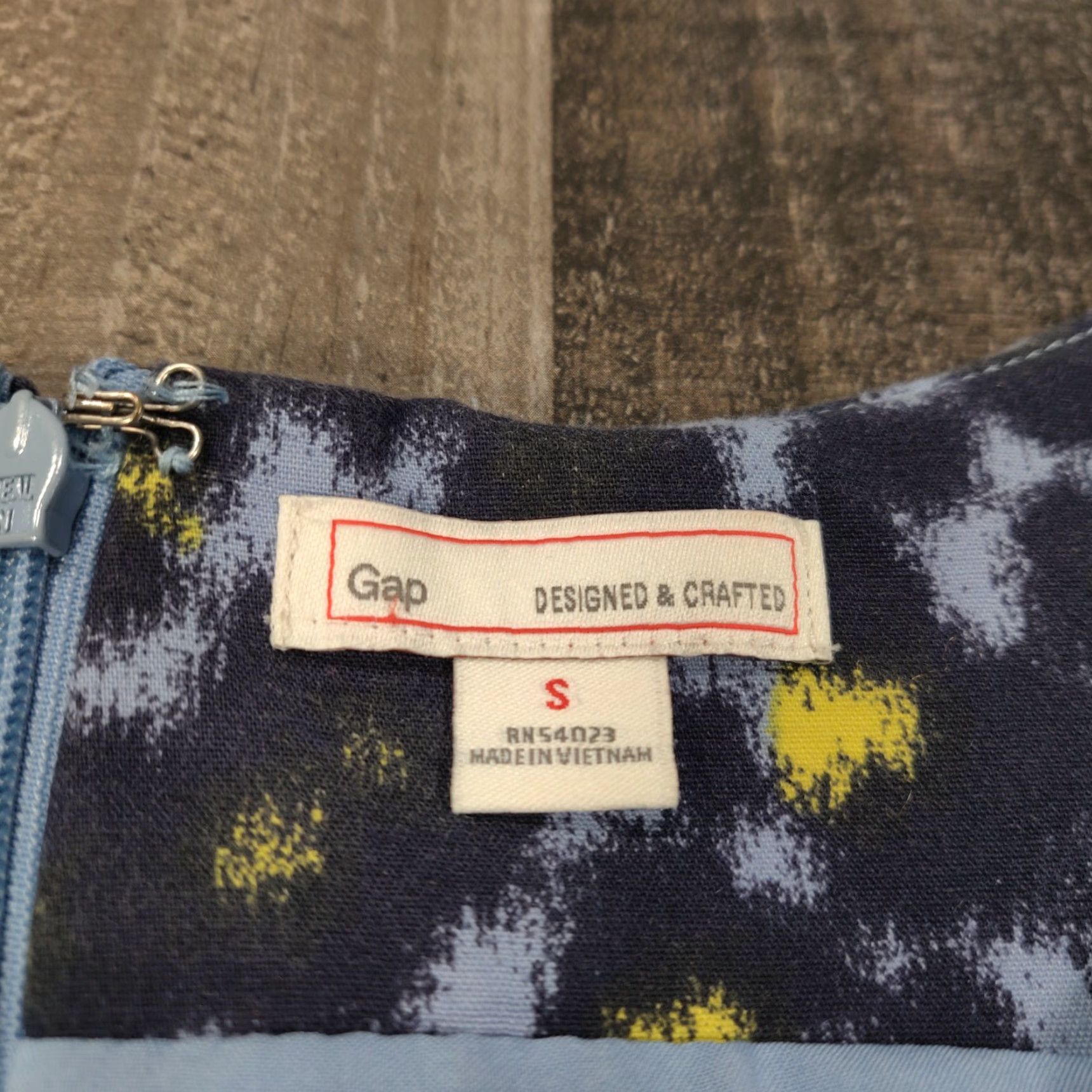 Gap Gap Dress Women S Blue A-Line Sleeveless Lined Round Neck Zip Hook & Eye Casual Party/Cocktail Size S / US 4 / IT 40 - 3 Thumbnail