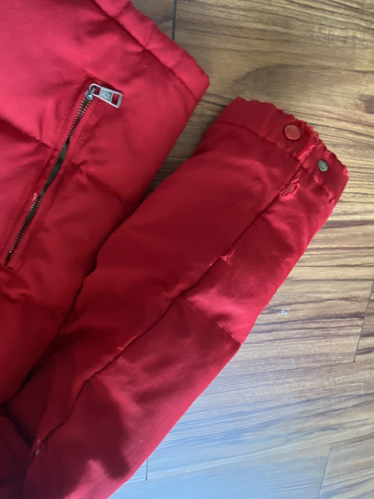 Comme des Garcons 2004 RARE CDG x MONCLER RED GREEN PUFFER DOWN JACKET COAT Size US M / EU 48-50 / 2 - 4 Thumbnail
