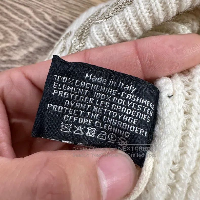 Chanel Chanel Slogan embroidery sequin cashmere fleece hat Size ONE SIZE - 4 Thumbnail