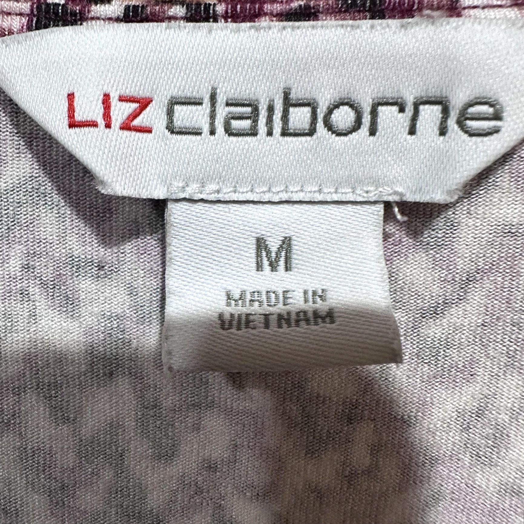 Liz Claiborne Liz Claiborne Shirt Women M Burgundy Pink V-Neck Long Sleeve Stretch Knit Size M / US 6-8 / IT 42-44 - 3 Thumbnail